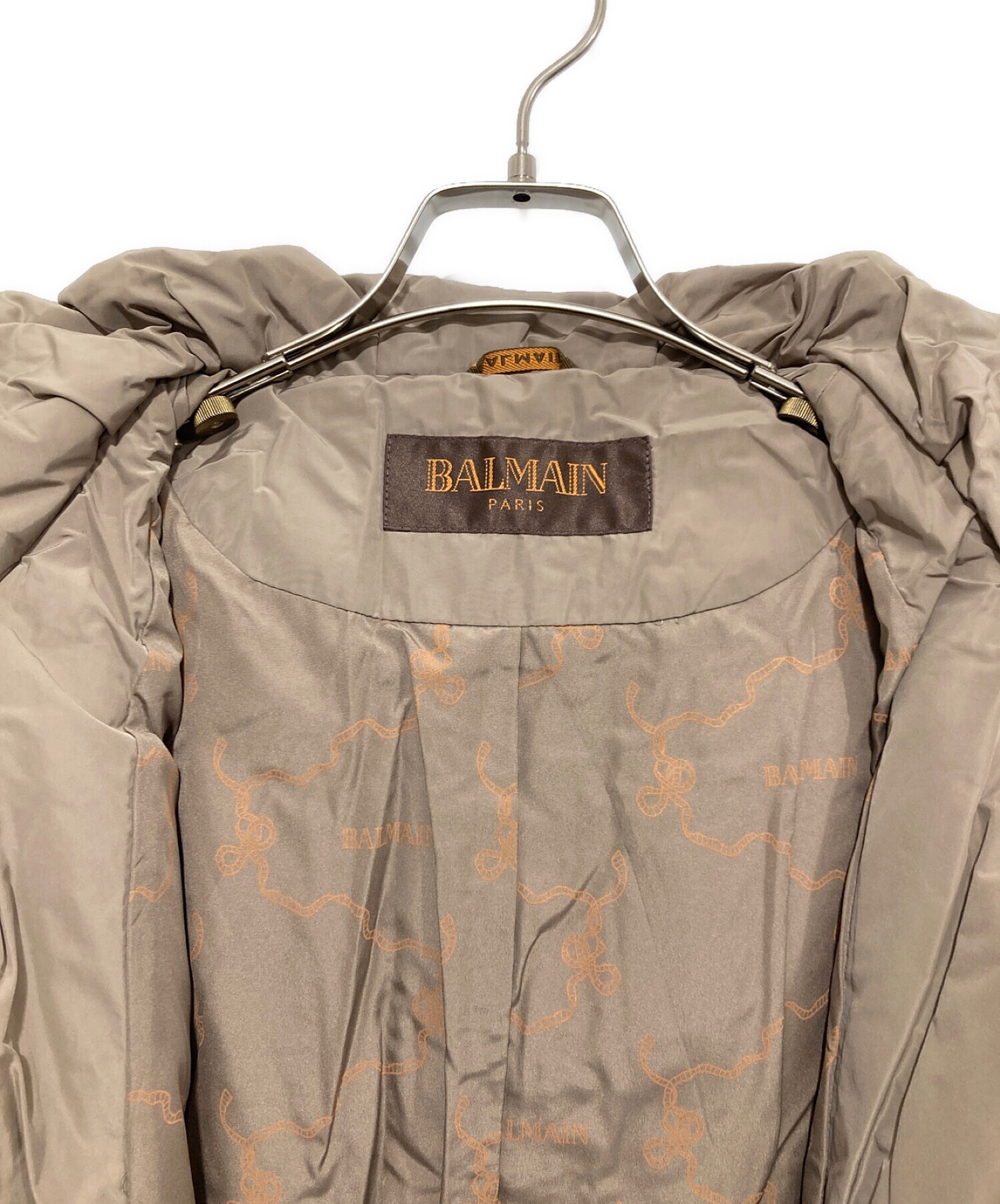 中古・古着通販】BALMAIN (バルマン) ダウンコート ベージュ サイズ:L