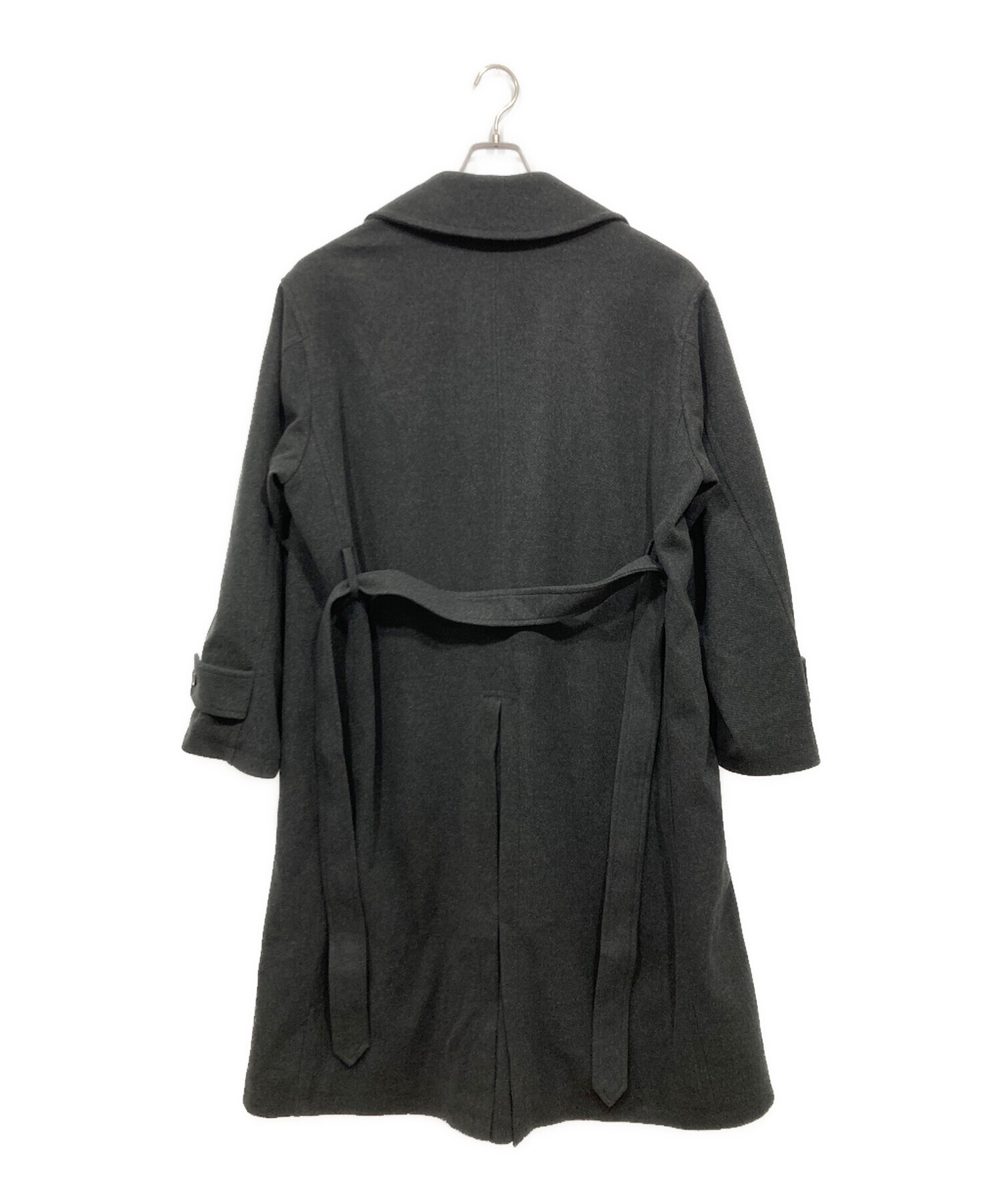 中古・古着通販】WYM LIDNM (ウィム バイ リドム) SMOOTH MELANGE WRAP COAT ブラック サイズ:SIZE  L｜ブランド・古着通販 トレファク公式【TREFAC FASHION】スマホサイト