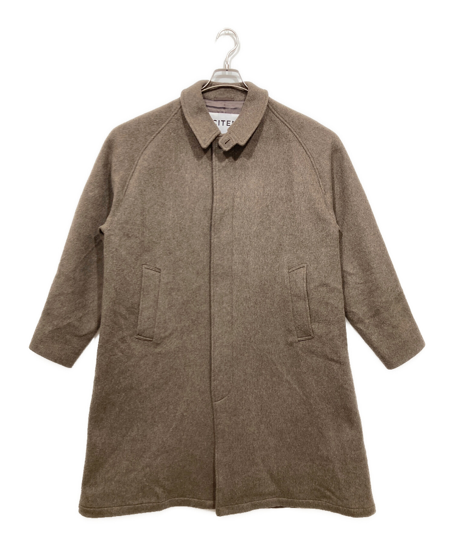 CITEN (シテン) ウール バルカラーコート ブラウン サイズ:SIZE L