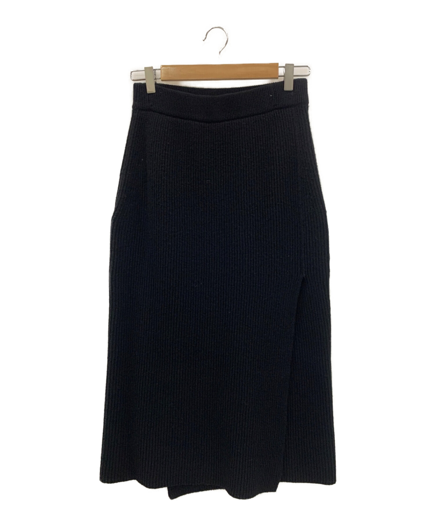 ロングスカート【最終価格】Drawer ニットスカート BLACK - ロングスカート