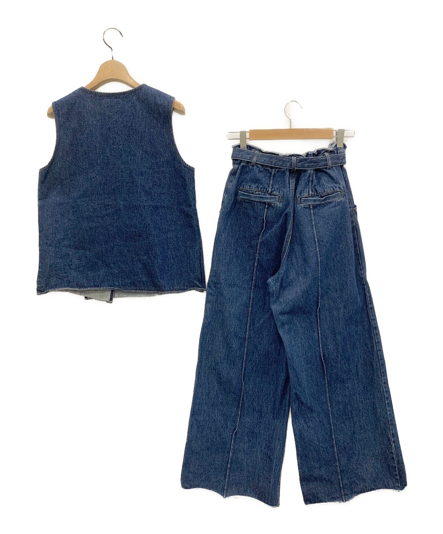 Ameri (アメリ) DOT BUTTON DENIM SET UP インディゴ サイズ:26