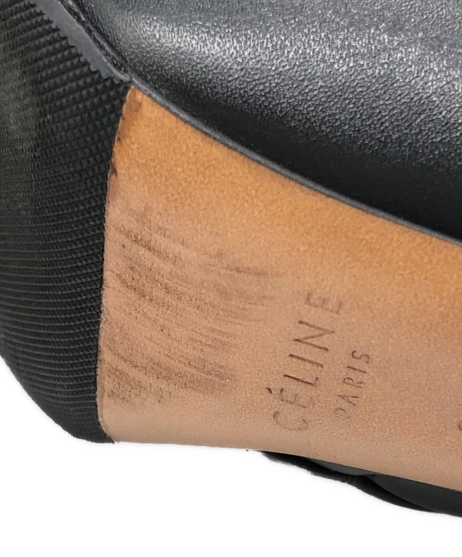 CELINE (セリーヌ) メタルヒールショートブーツ ブラック サイズ:35
