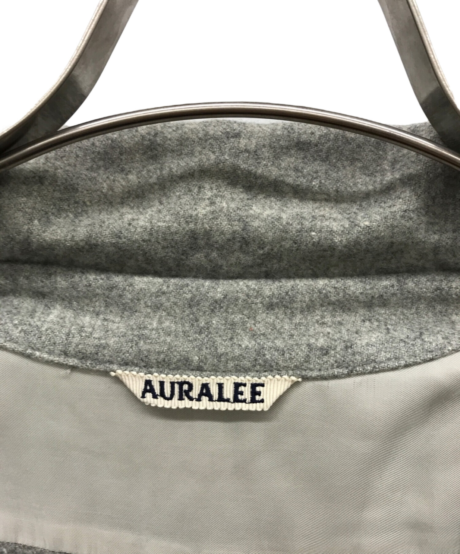 AURALEE (オーラリー) ウールフランネルシャツワンピース グレー