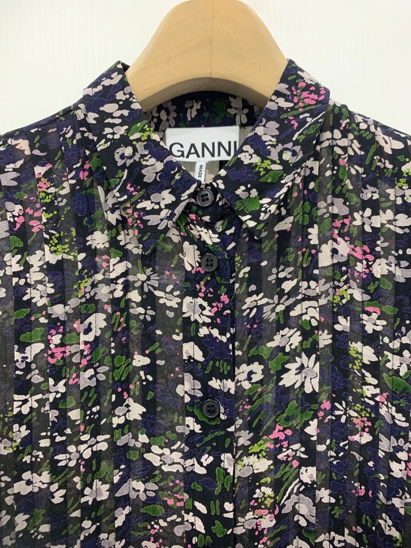 中古・古着通販】GANNI (ガニー) フラワープリントワンピース ネイビー サイズ:34｜ブランド・古着通販 トレファク公式【TREFAC  FASHION】スマホサイト