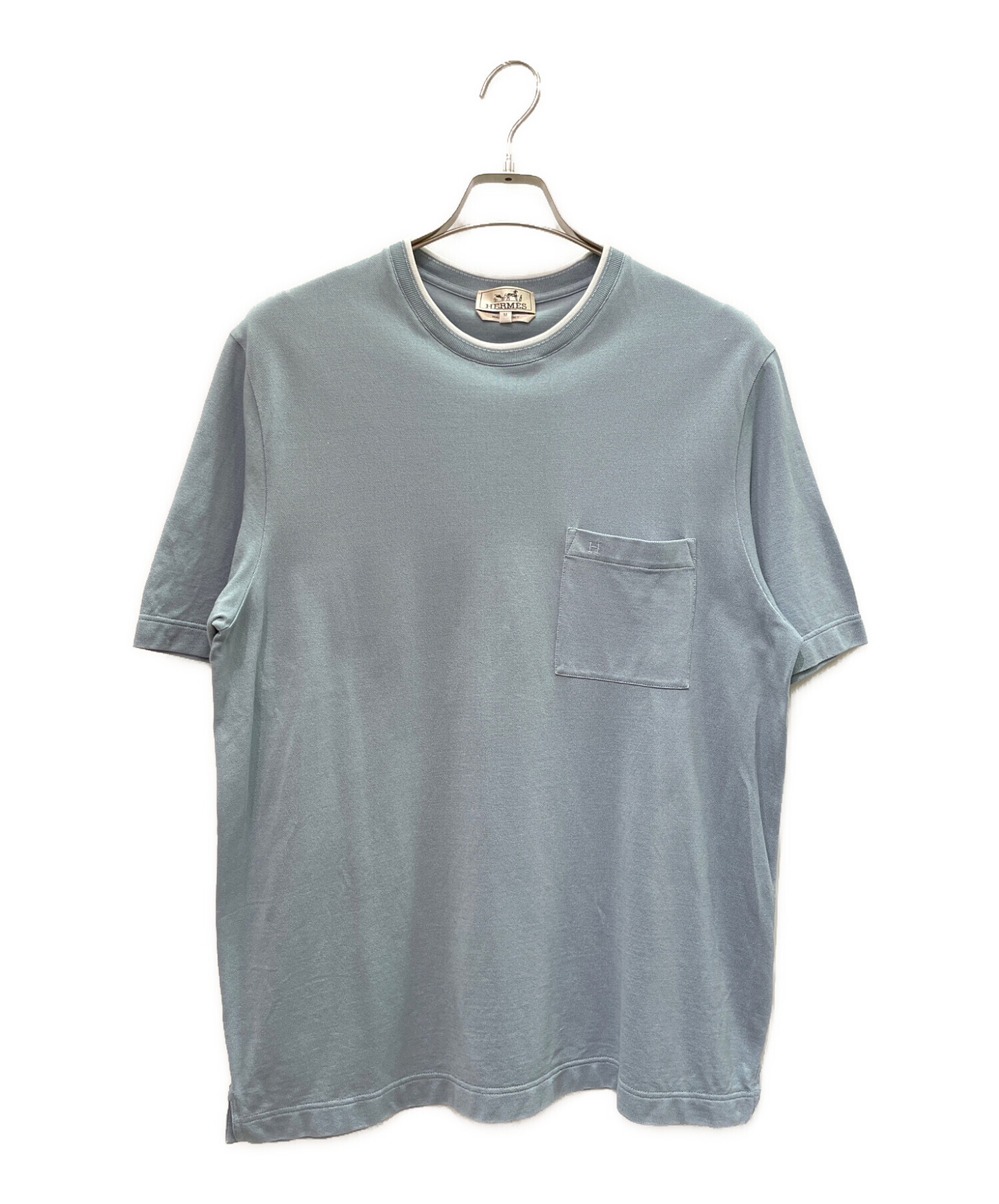 中古・古着通販】HERMES (エルメス) クルーネック ポケット Tシャツ 