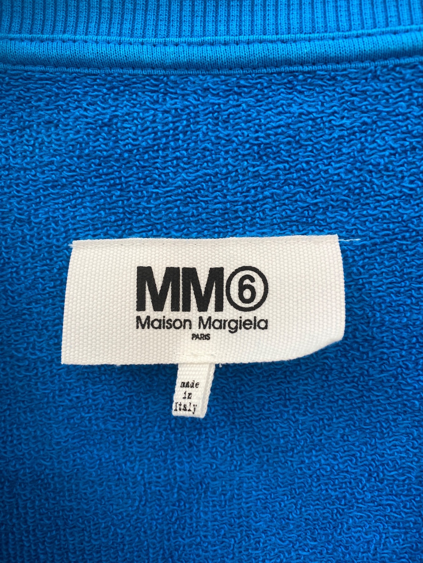 MM6 Maison Margielaマルジェラ　ロゴ入りスウェット　ブルー　Sすぎのコレクション