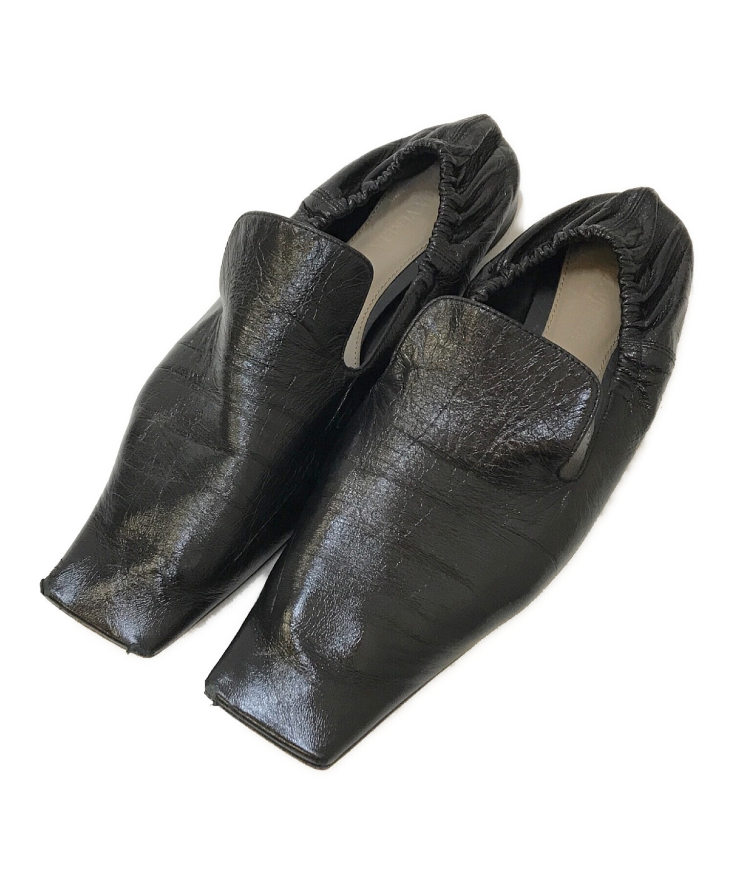 中古・古着通販】BOTTEGA VENETA (ボッテガベネタ) Crunch Lux Patent Leather Mules ブラック  サイズ:35｜ブランド・古着通販 トレファク公式【TREFAC FASHION】スマホサイト