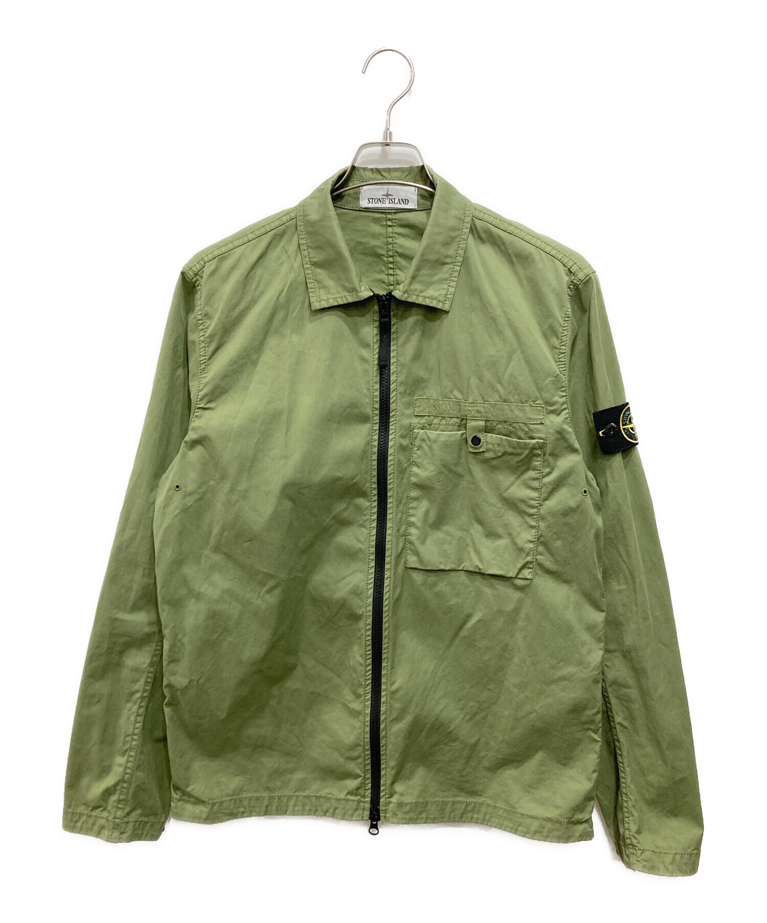 中古・古着通販】STONE ISLAND (ストーンアイランド) SUPIMA COTTON SHIRT JACKET グリーン  サイズ:M｜ブランド・古着通販 トレファク公式【TREFAC FASHION】スマホサイト