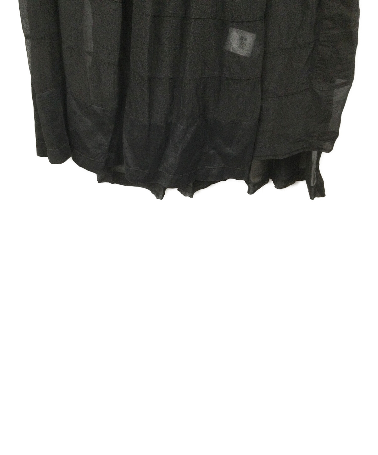 FORTE FORTE (フォルテ・フォルテ) シルクスカート ブラック ブラック 未使用品