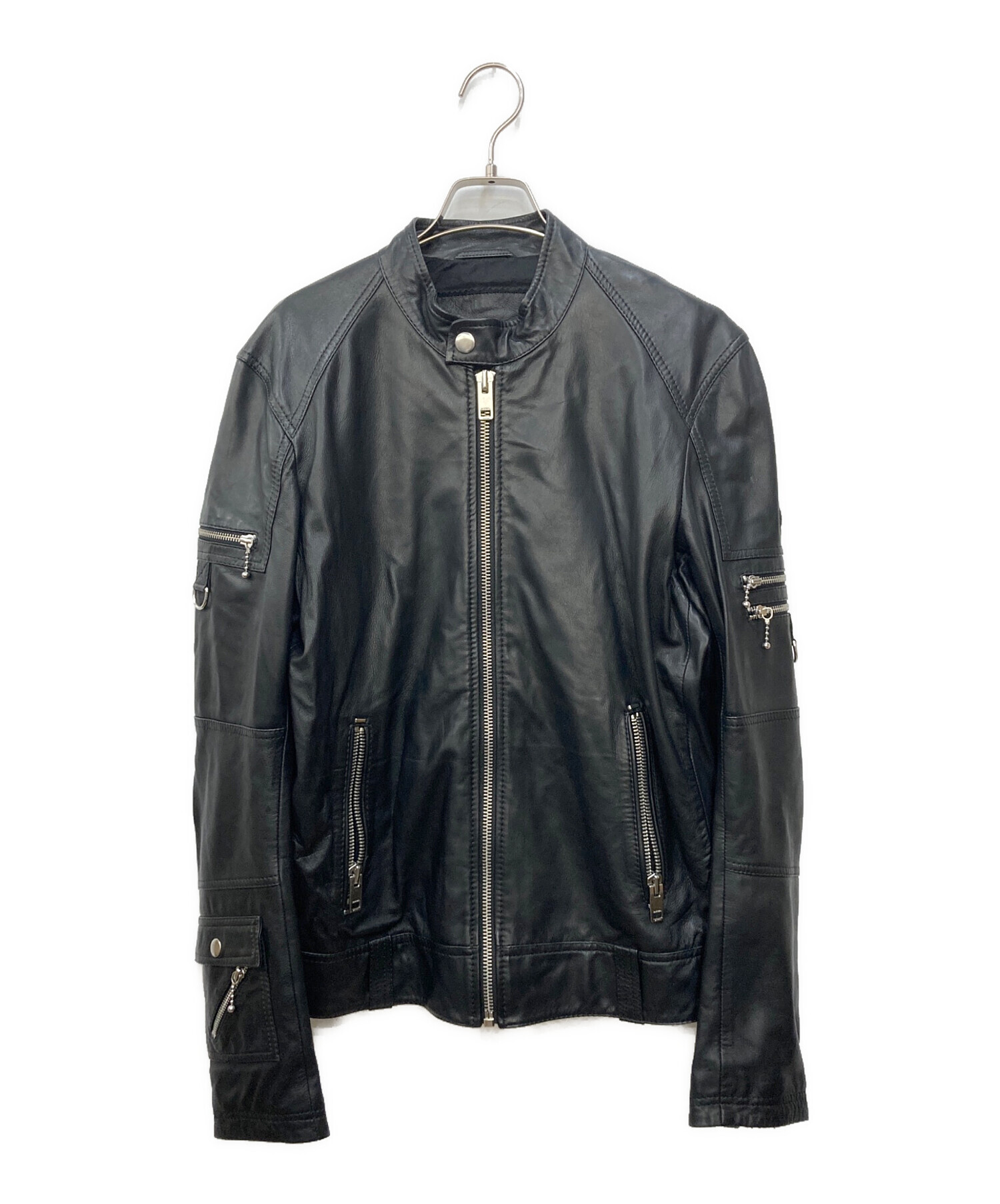 中古・古着通販】DIESEL (ディーゼル) ジップデザインライダースジャケット ブラック サイズ:S｜ブランド・古着通販  トレファク公式【TREFAC FASHION】スマホサイト