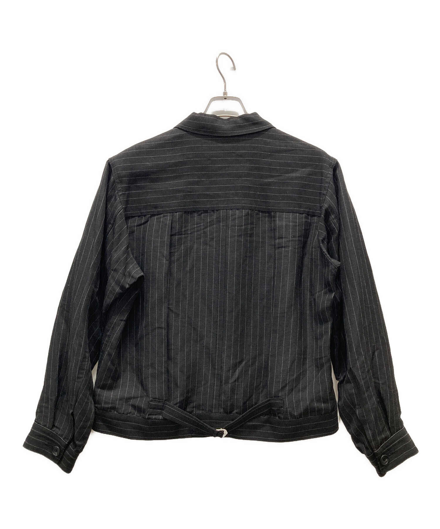 中古・古着通販】ensou. (エンソウ) Big Tucked Jacket Charcoal Stripe サイズ:L  未使用品｜ブランド・古着通販 トレファク公式【TREFAC FASHION】スマホサイト