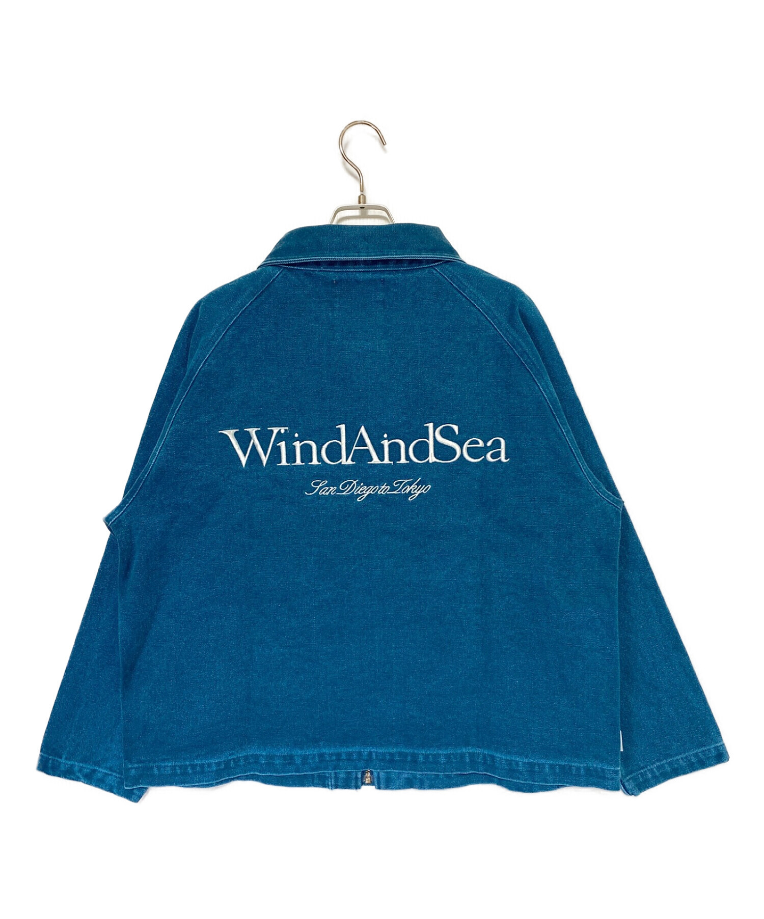 WIND AND SEA (ウィンダンシー) DUCK CANVAS RIDING JACKET ブルー サイズ:S 未使用品