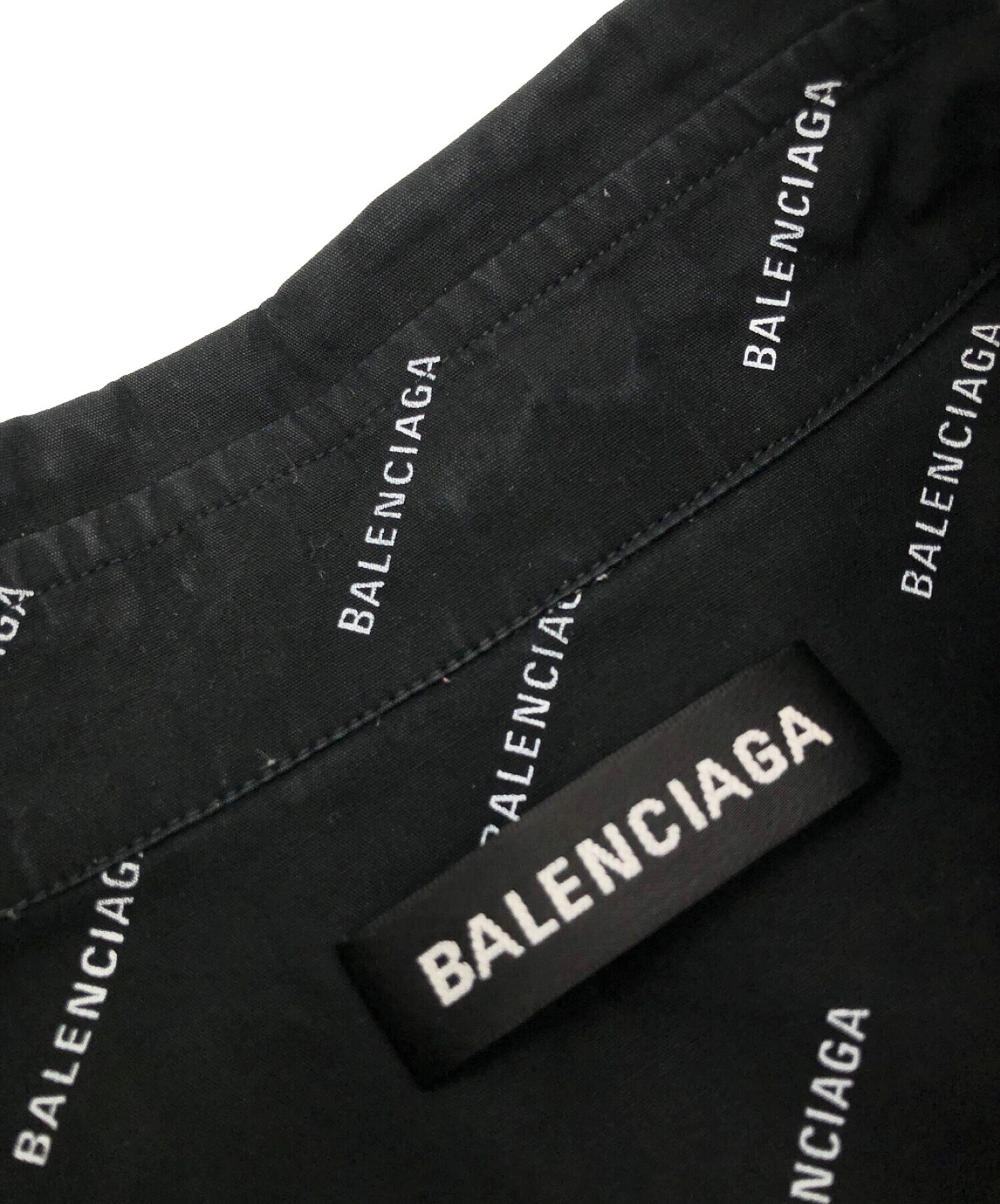 BALENCIAGA (バレンシアガ) 半袖シャツ ブラック サイズ:37