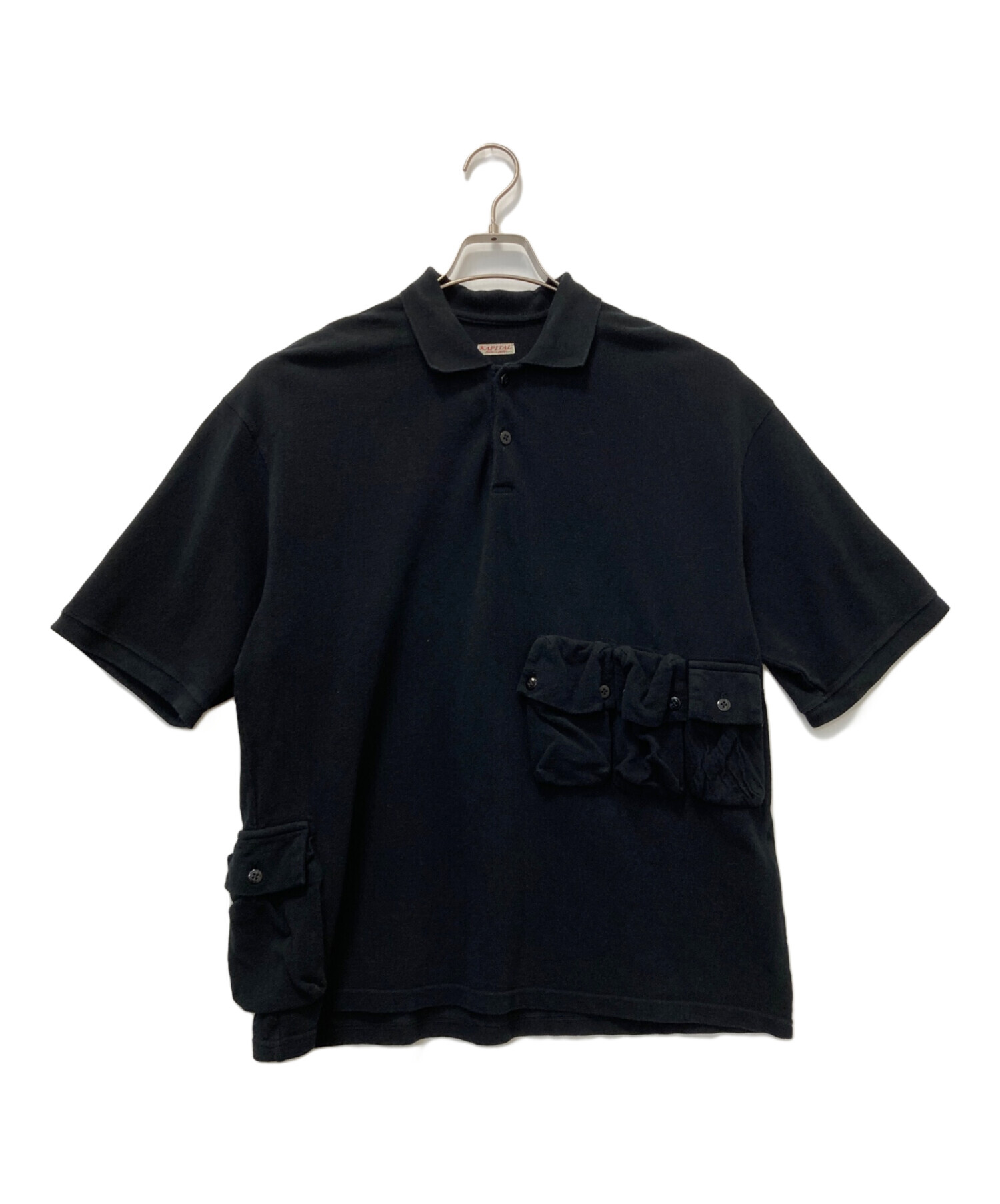 中古・古着通販】KAPITAL (キャピタル) ドライ鹿の子 アルパインポロ ブラック サイズ:SIZE M｜ブランド・古着通販  トレファク公式【TREFAC FASHION】スマホサイト