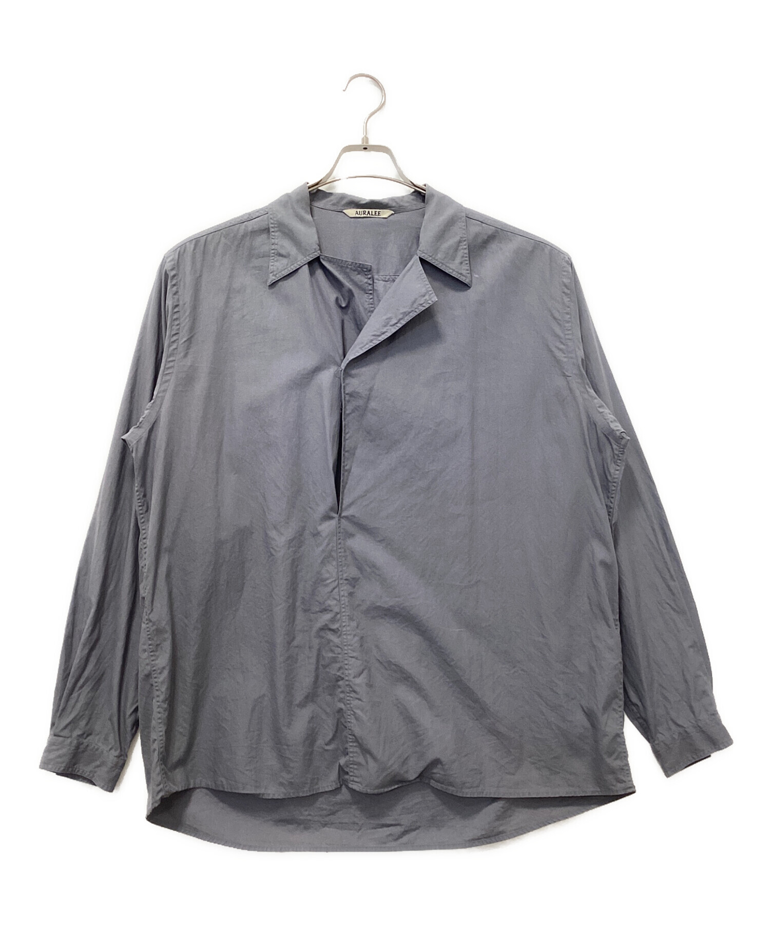 中古・古着通販】AURALEE (オーラリー) WASHED FINX TWILL P/O SHIRTS グレー サイズ:4｜ブランド・古着通販  トレファク公式【TREFAC FASHION】スマホサイト