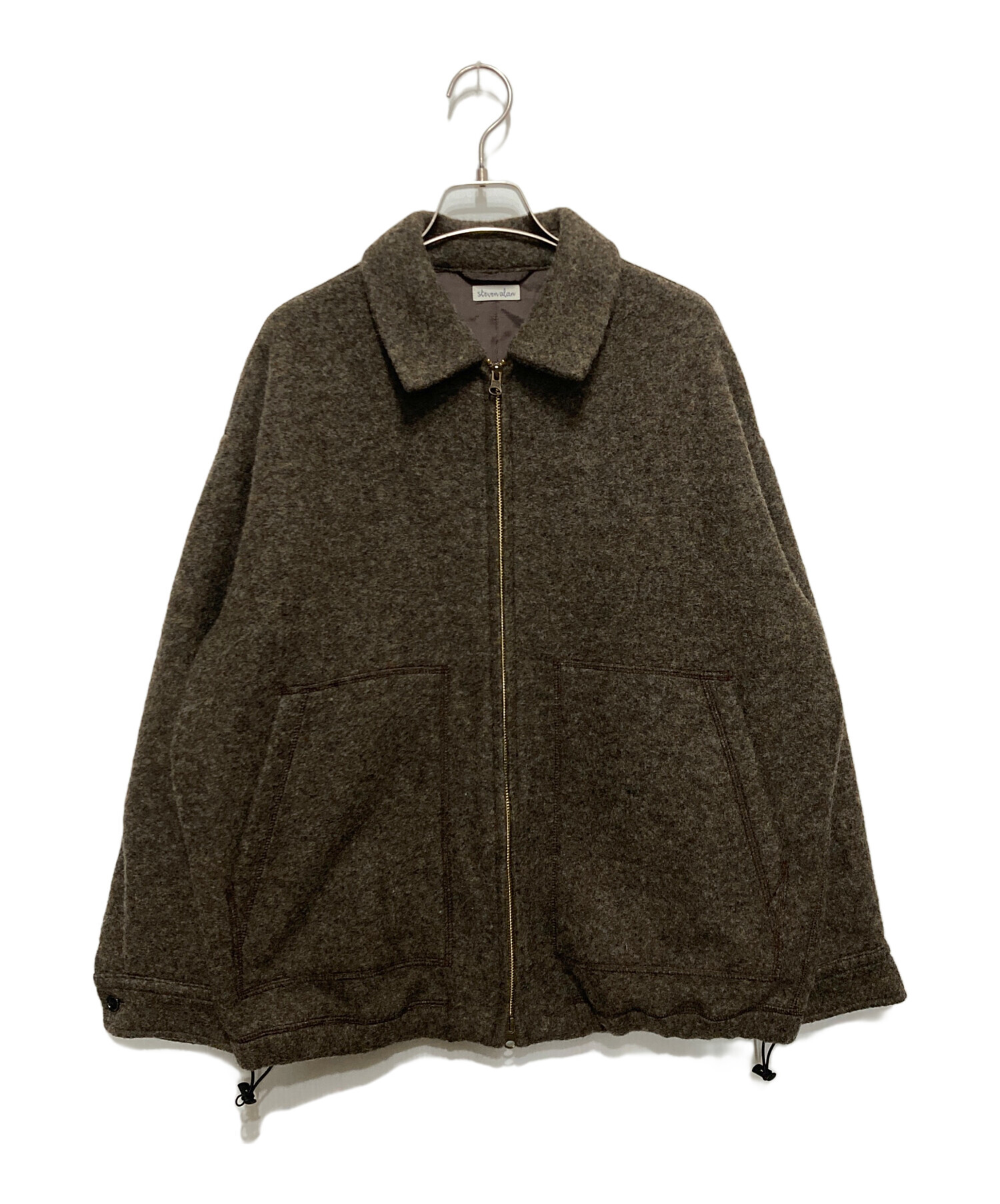 中古・古着通販】STEVEN ALAN (スティーブンアラン) KNIT FLEC OVAL BLOUSON ブラウン サイズ:S｜ブランド・古着通販  トレファク公式【TREFAC FASHION】スマホサイト