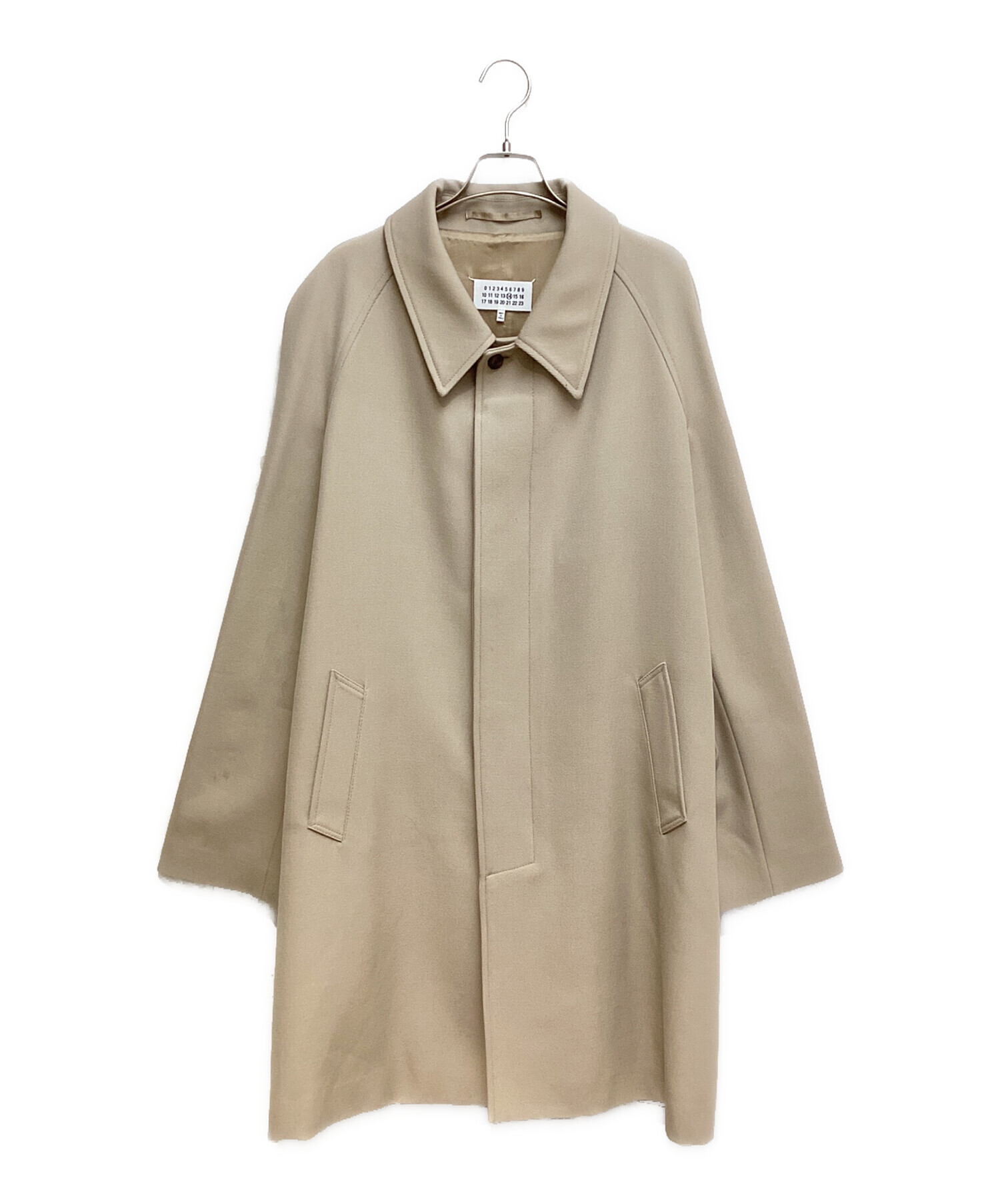 中古・古着通販】Maison Margiela (メゾンマルジェラ) 18SS Raglan Sleeve Stencil Collar  Coat（ラグランスリーブステンカラーコート） ベージュ サイズ:50｜ブランド・古着通販 トレファク公式【TREFAC FASHION】スマホサイト