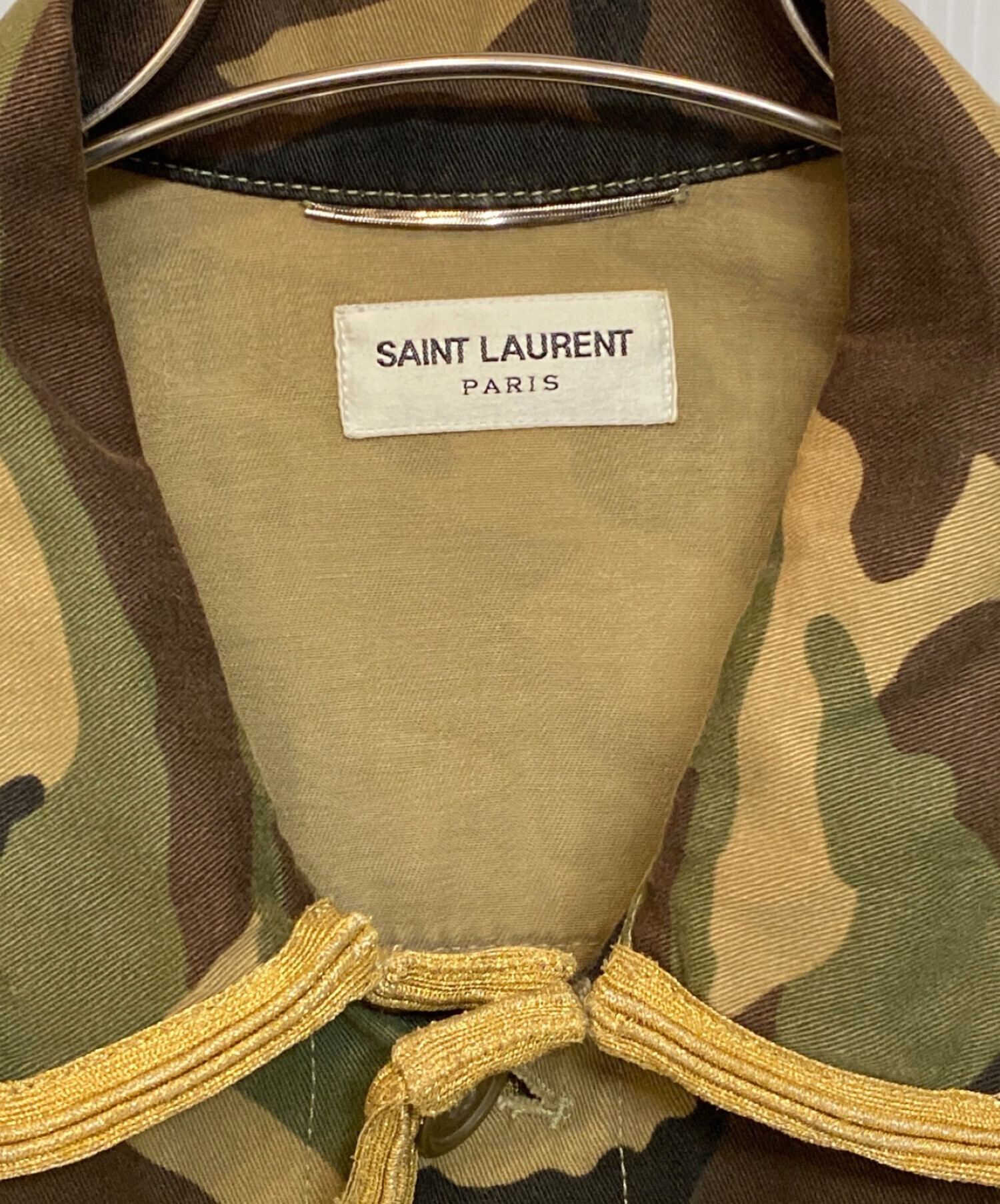 Saint Laurent Paris (サンローランパリ) カモフラミリタリージャケット カーキ サイズ:48