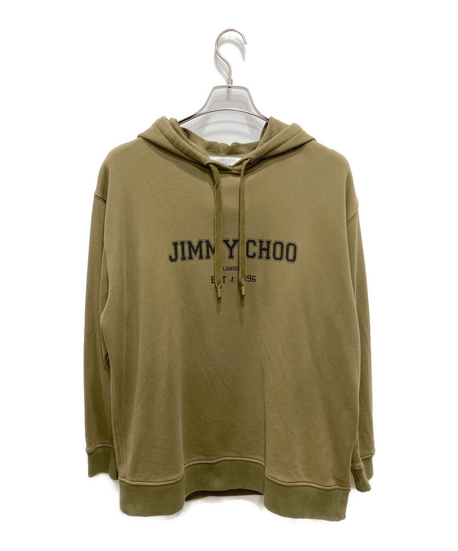 中古・古着通販】JIMMY CHOO (ジミーチュウ) JC カレッジフーディ／コットン パーカー カーキ サイズ:XS｜ブランド・古着通販  トレファク公式【TREFAC FASHION】スマホサイト