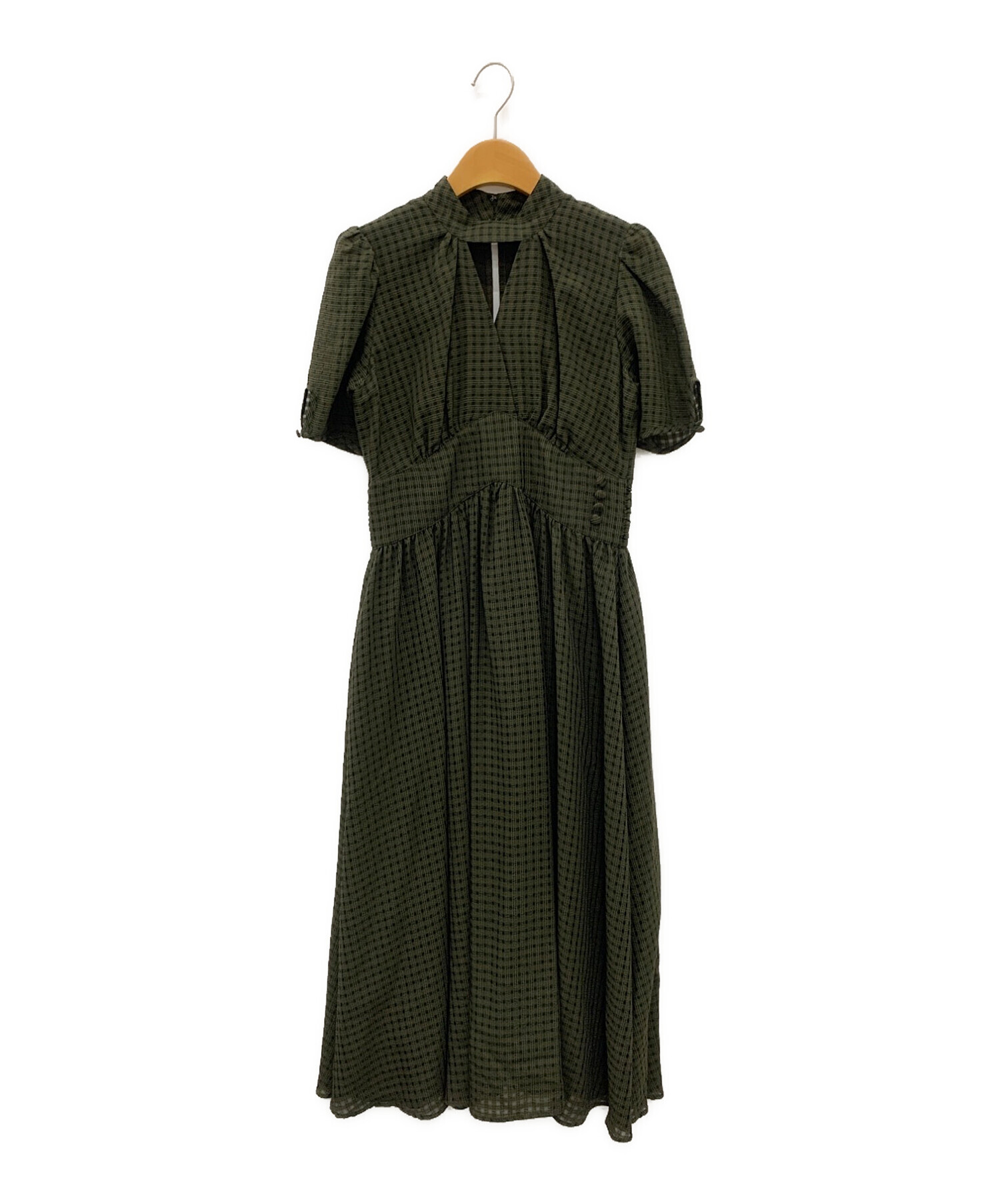 中古・古着通販】HER LIP TO (ハーリップトゥ) striped midi dress オリーブ サイズ:M｜ブランド・古着通販  トレファク公式【TREFAC FASHION】スマホサイト