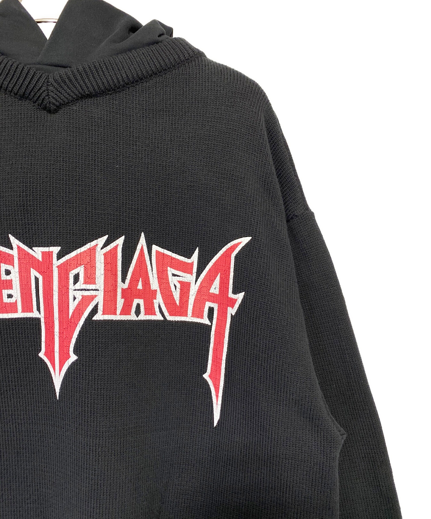 中古・古着通販】BALENCIAGA (バレンシアガ) METAL PATCHED HOODIE ブラック サイズ:S｜ブランド・古着通販  トレファク公式【TREFAC FASHION】スマホサイト