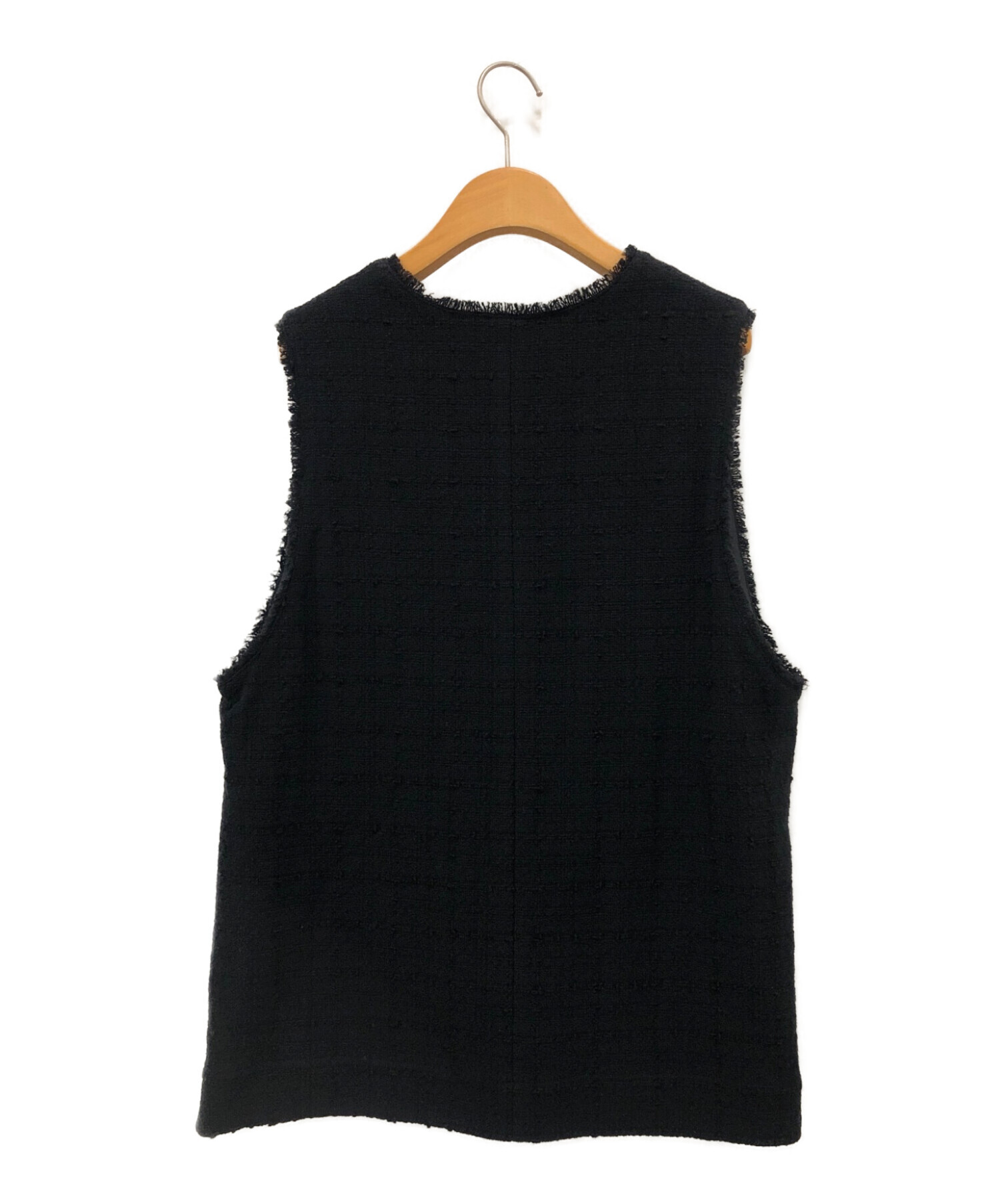 Spick and Span (スピックアンドスパン) Italian fabric ツイードベスト ブラック サイズ:-