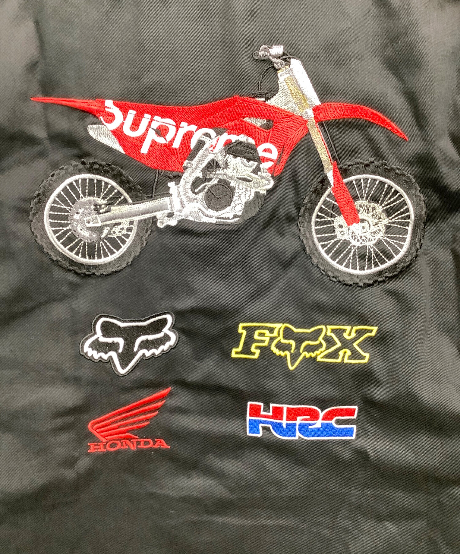 SUPREME (シュプリーム) HONDA (ホンダ) FOX (フォックス) Racing Work Shirt ブラック サイズ:Ｍ