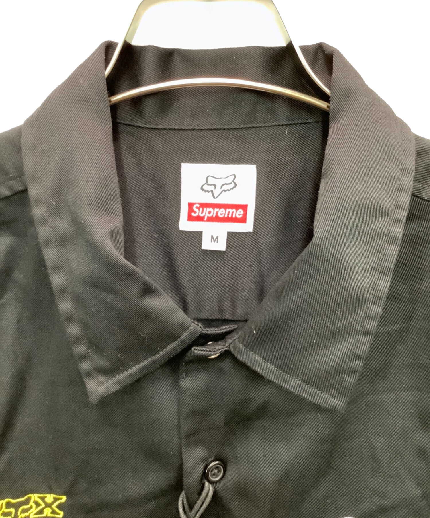 SUPREME (シュプリーム) HONDA (ホンダ) FOX (フォックス) Racing Work Shirt ブラック サイズ:Ｍ