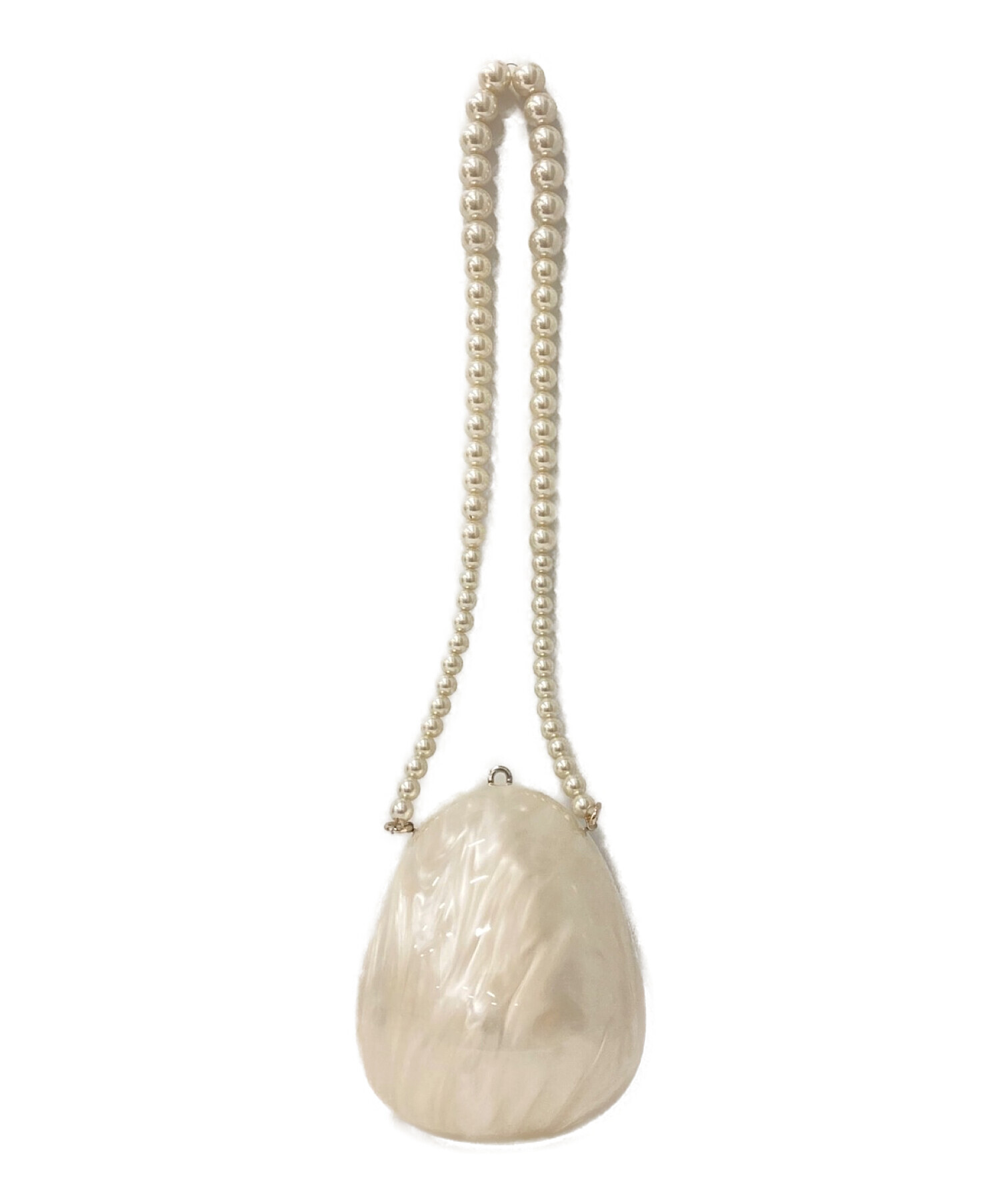 Simone Rocha (シモーネ ロシャ) MINI HANDHELD PERSPEX EGG BAG ベージュ サイズ:-