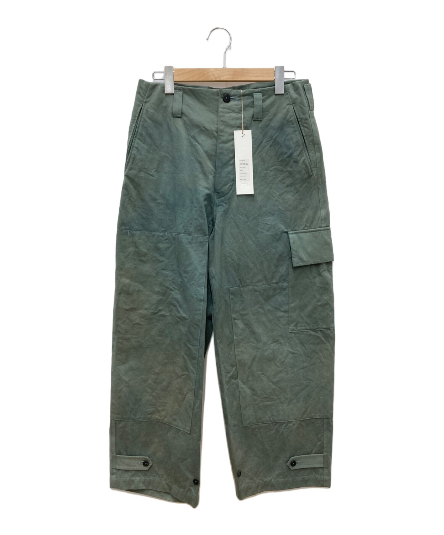 amachi. (アマチ) AY00-4-5 DOUBLE KNEE CARGO PANTS ブルーグリーン サイズ:5 未使用品