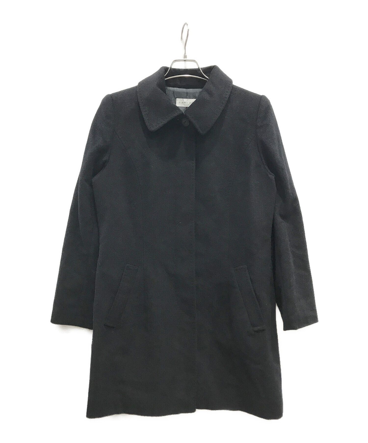 中古・古着通販】CARVEN (カルヴェン) アンゴラ混コート ブラック サイズ:L｜ブランド・古着通販 トレファク公式【TREFAC  FASHION】スマホサイト