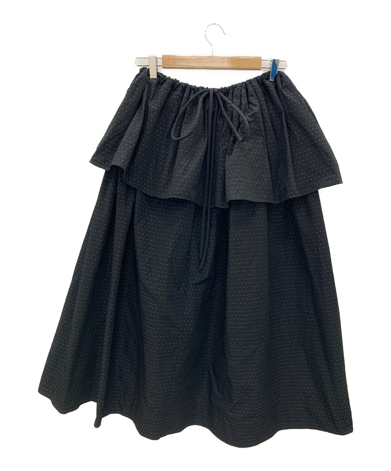 LULU vintage (ルル ヴィンテージ) ドビータフタスカート ブラック サイズ:-