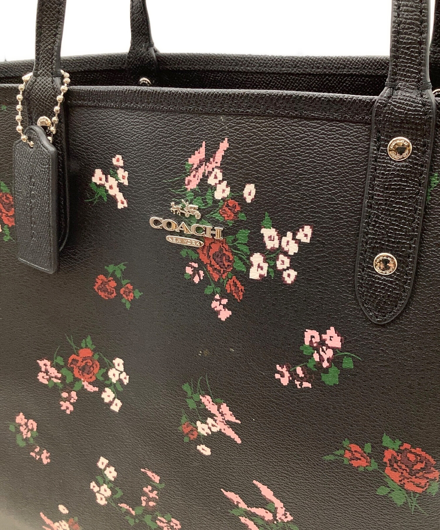 中古・古着通販】COACH (コーチ) リバーシブルトートバッグ ブラック