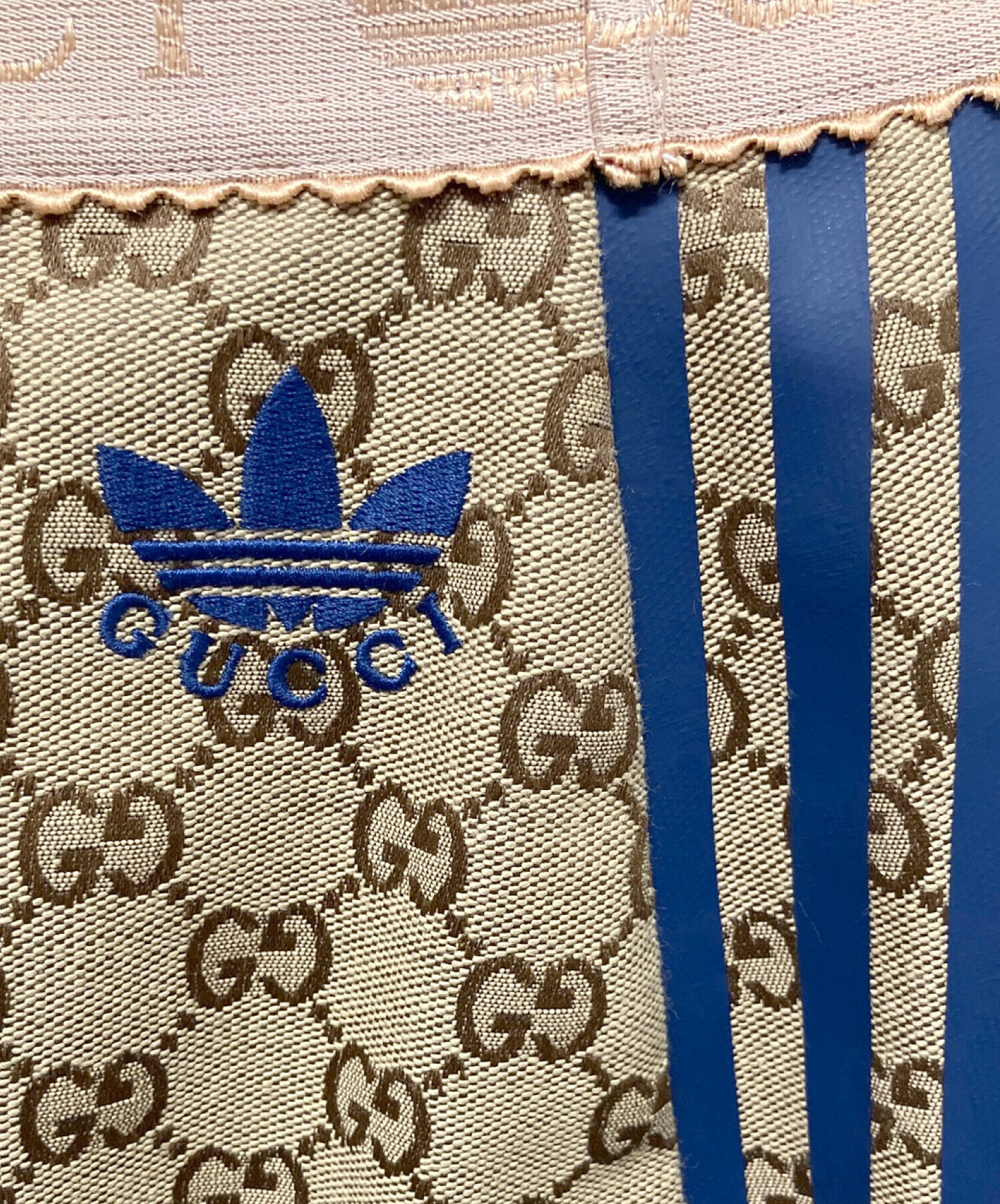 GUCCI (グッチ) adidas (アディダス) コラボGGキャンバススカート ベージュ サイズ:40