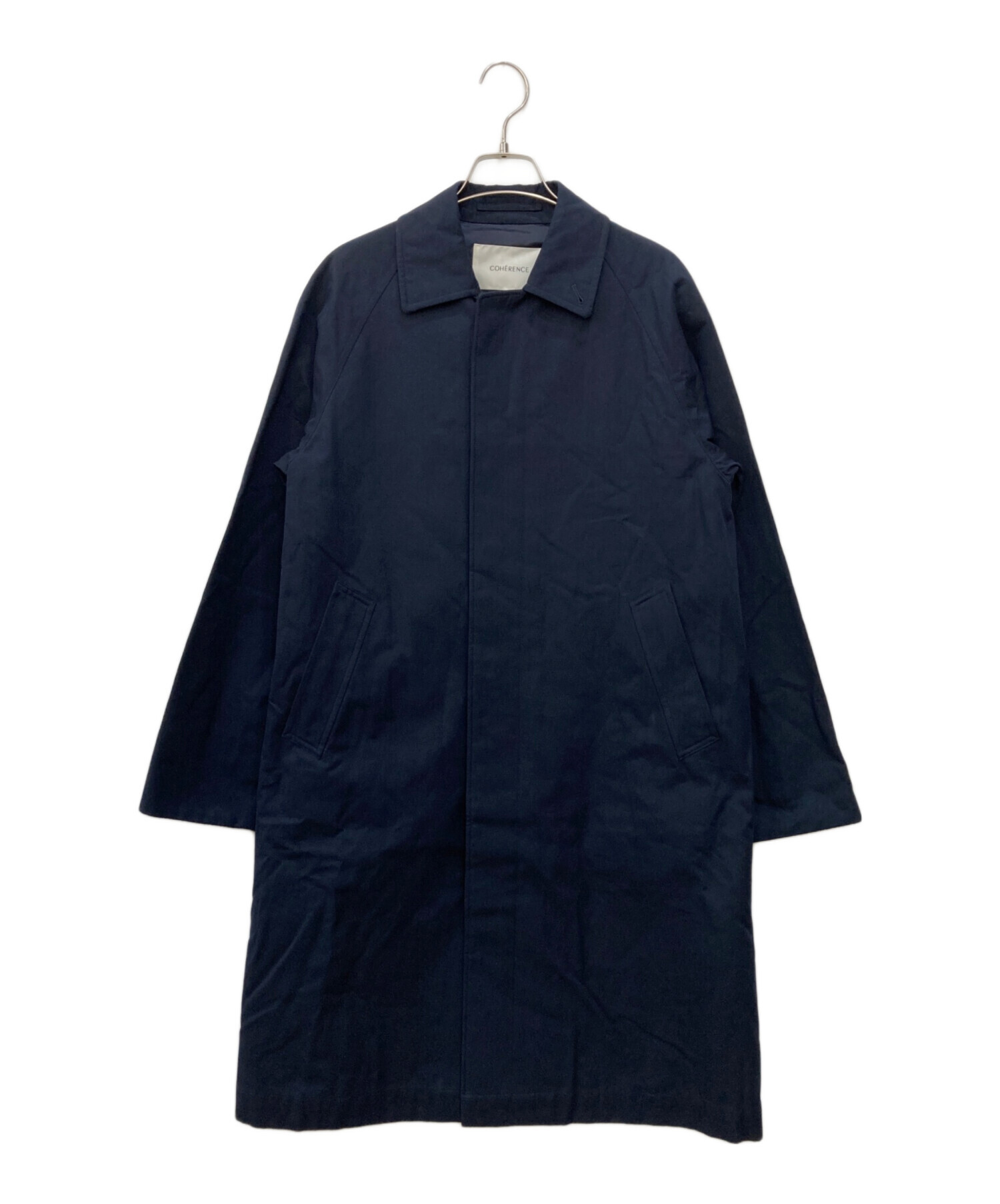 COHERENCE (コヒーレンス) GABARDINEコットンカシミヤコート ネイビー サイズ:XS