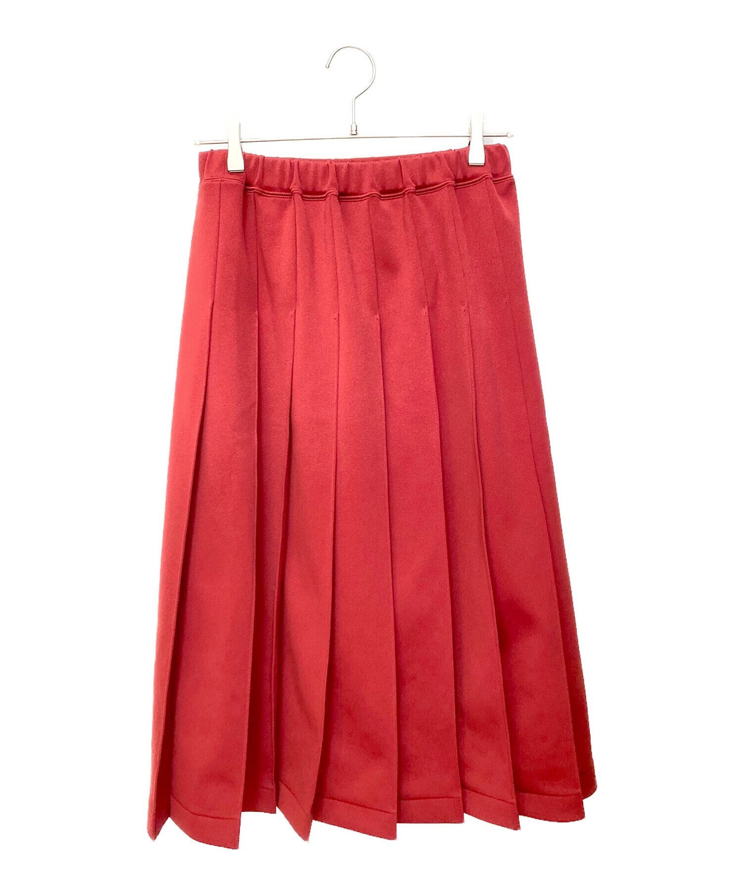 COMME des GARCONS (コムデギャルソン) AD2022 jersey pleated skirt (ジャージプリーツスカート) レッド  サイズ:M