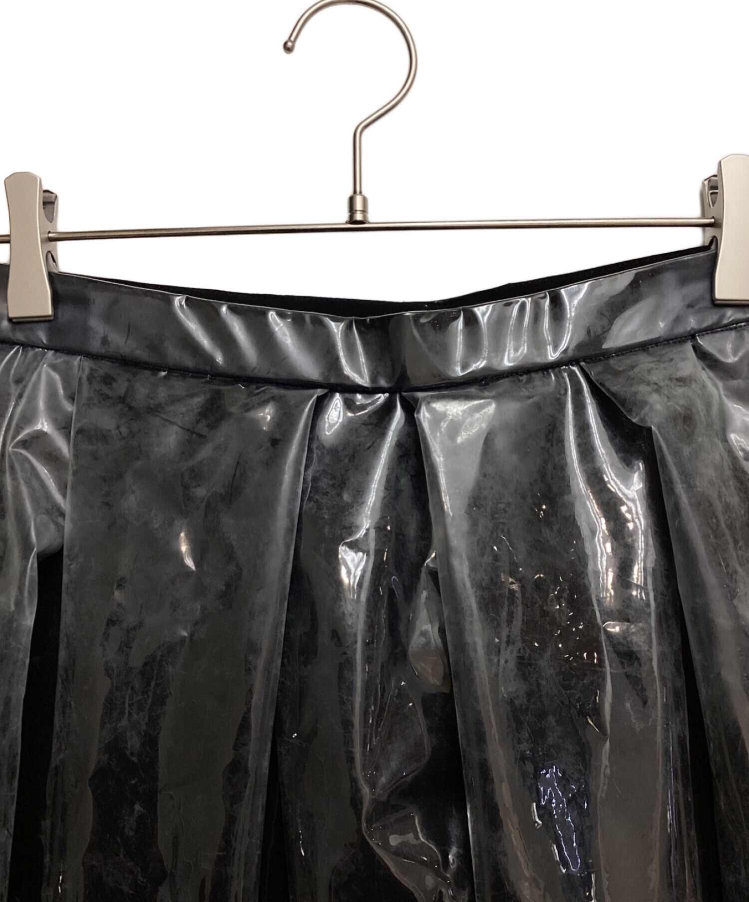 COMME des GARCONS (コムデギャルソン) Vinyl Layered Skirt （ビニールレイヤードスカート） ブラック サイズ:XS