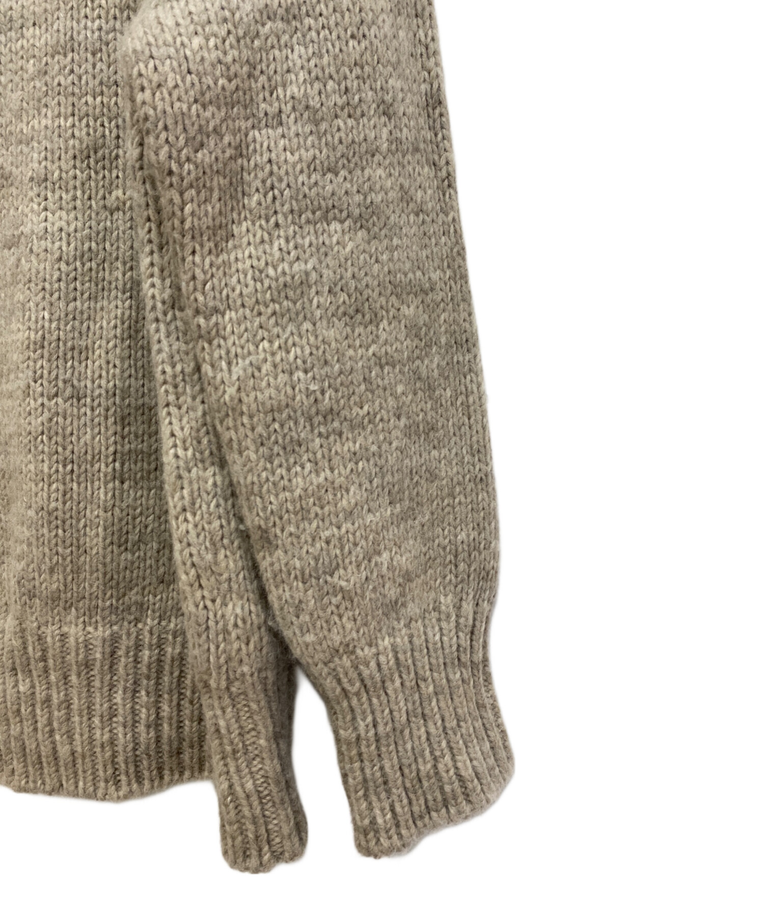 中古・古着通販】Maison Margiela (メゾンマルジェラ) ALPACA HINECK KNIT SWEATER(アルパカハイネック ニットセーター) ベージュ サイズ:S｜ブランド・古着通販 トレファク公式【TREFAC FASHION】スマホサイト