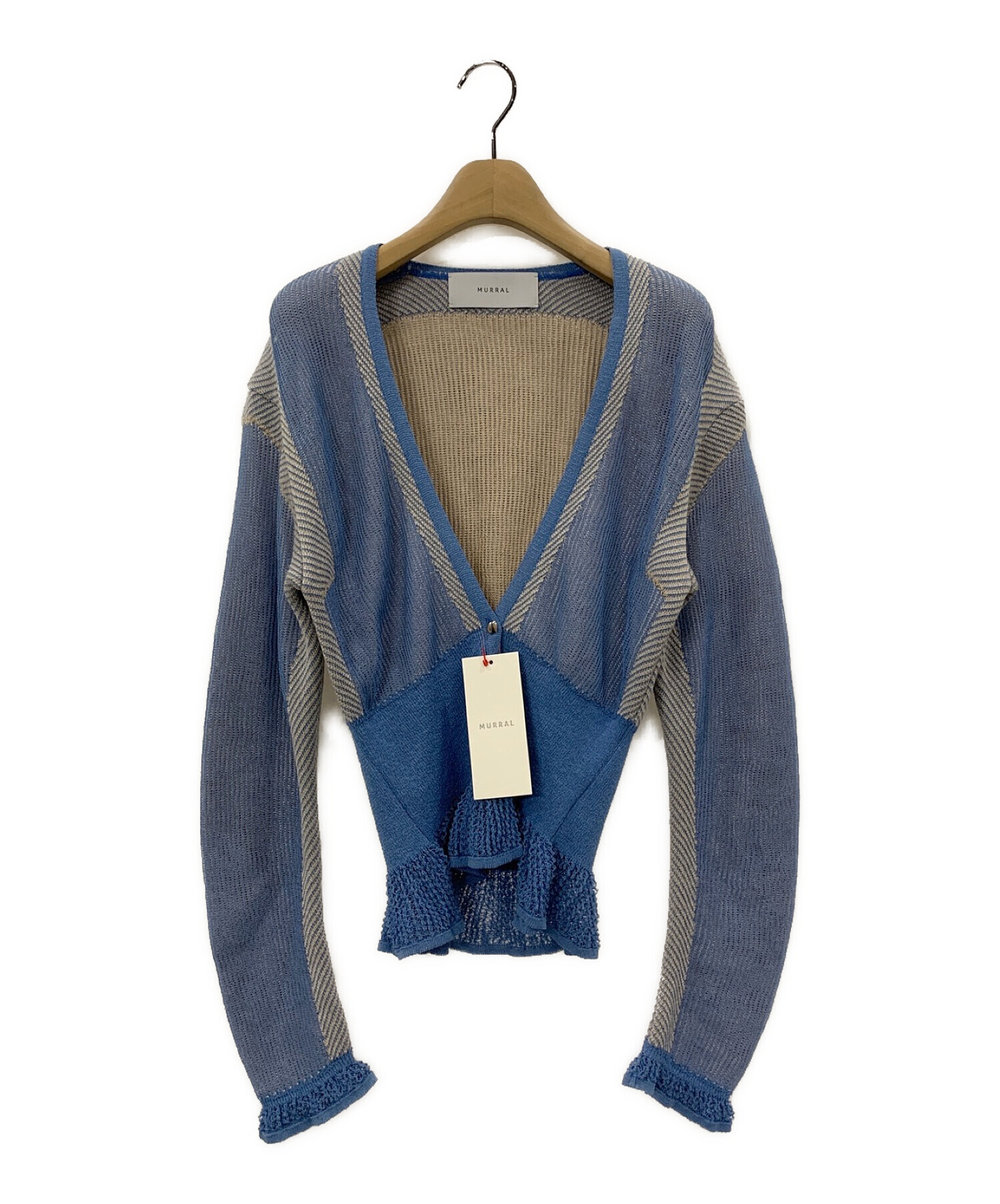 MURRAL (ミューラル) Pigment knit cardigan ライトブルー サイズ:F