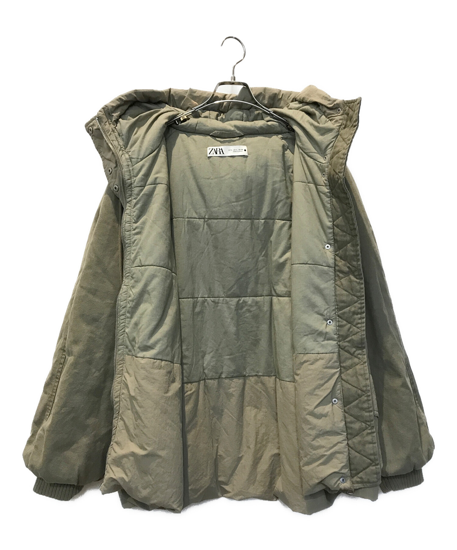 中古・古着通販】ZARA (ザラ) 中綿ジャケット カーキ サイズ:L｜ブランド・古着通販 トレファク公式【TREFAC FASHION】スマホサイト