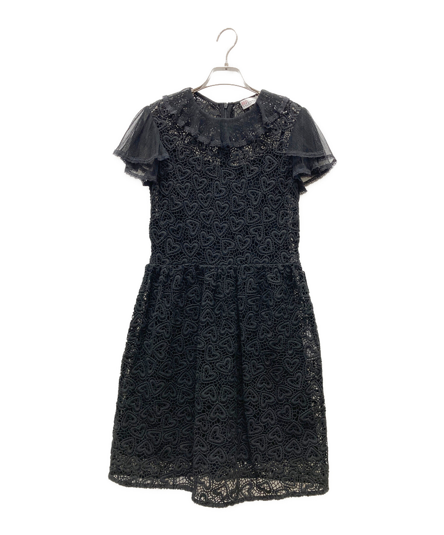 中古・古着通販】RED VALENTINO (レッドヴァレンティノ) ハート総レースワンピース ブラック サイズ:38｜ブランド・古着通販  トレファク公式【TREFAC FASHION】スマホサイト