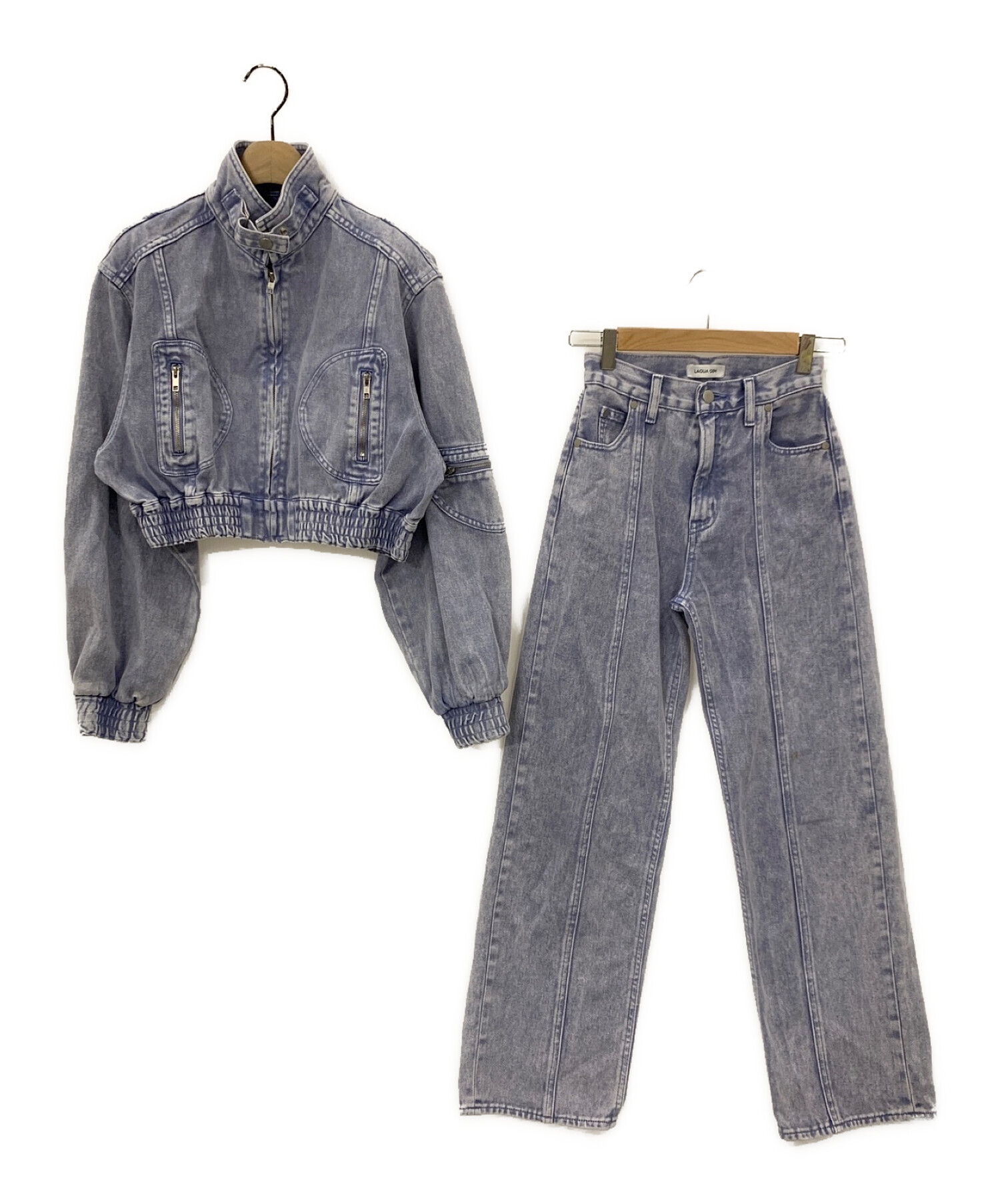 LAGUA GEM (ラグアジェム) CANCER DENIM BZ&CANCER LOOSE DENIM ブルー サイズ:S / 23