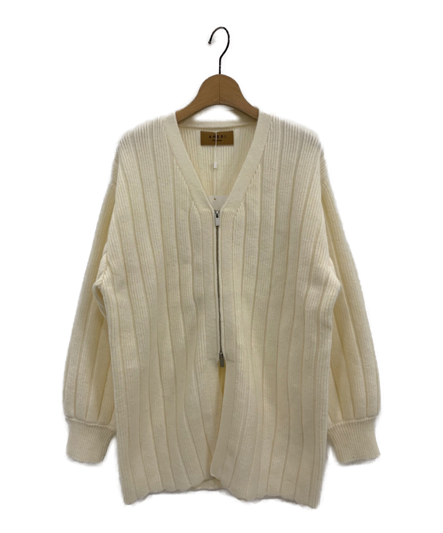 中古・古着通販】Ameri (アメリ) UND BUSTIER LAYERED KNIT CARDIGAN オフホワイト  サイズ:F｜ブランド・古着通販 トレファク公式【TREFAC FASHION】スマホサイト