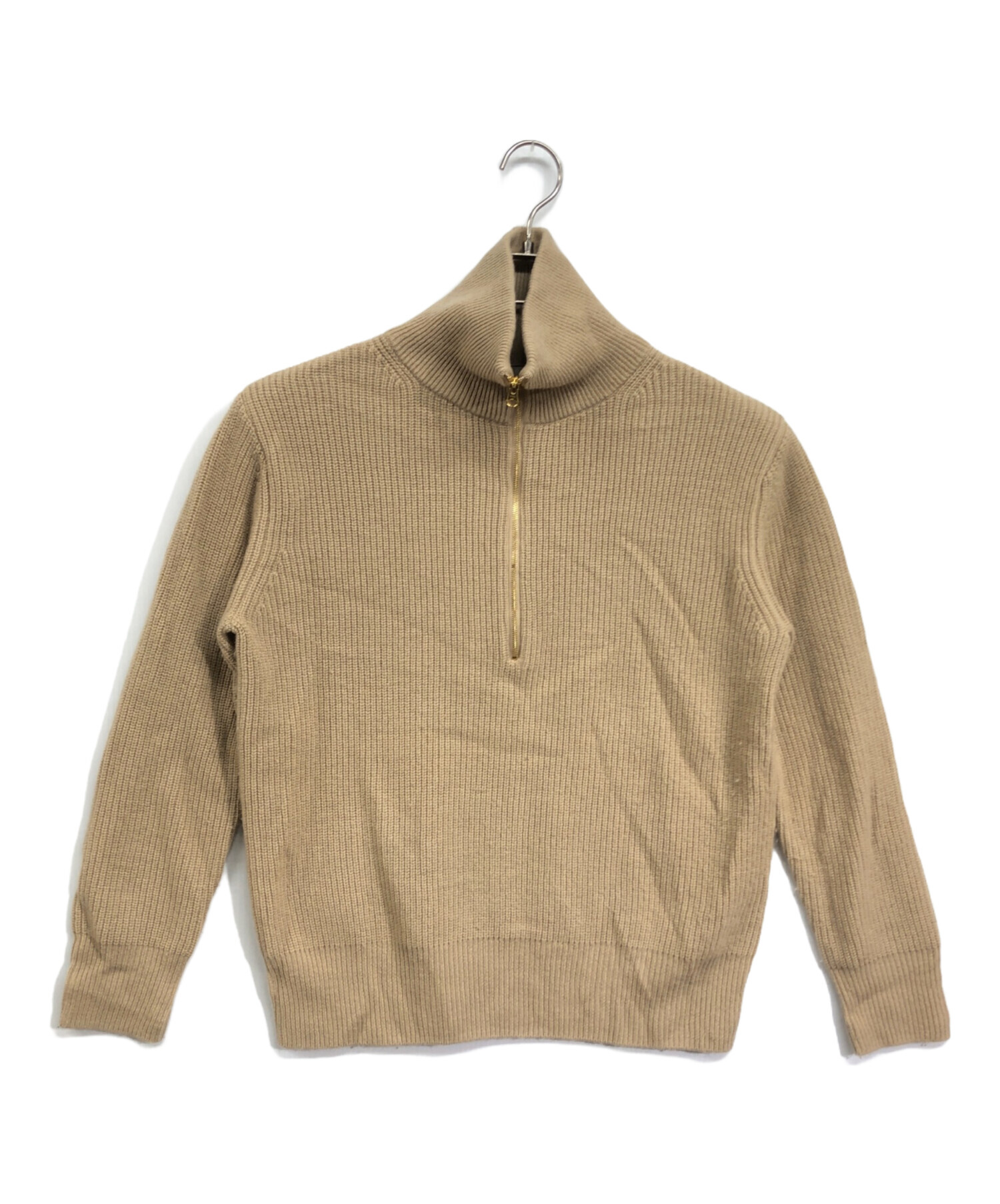 中古・古着通販】BEIGE (ベイジ) DOUAI ハーフジップニット ベージュ サイズ:4｜ブランド・古着通販 トレファク公式【TREFAC  FASHION】スマホサイト