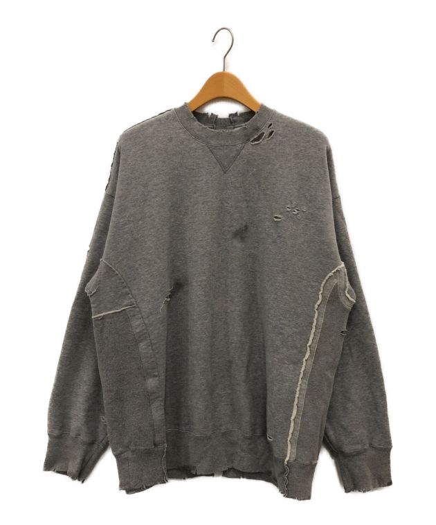 中古・古着通販】stein (シュタイン) OVERSIZED RECONSTRUCTION SWEAT LS グレー サイズ:S｜ブランド・古着通販  トレファク公式【TREFAC FASHION】スマホサイト