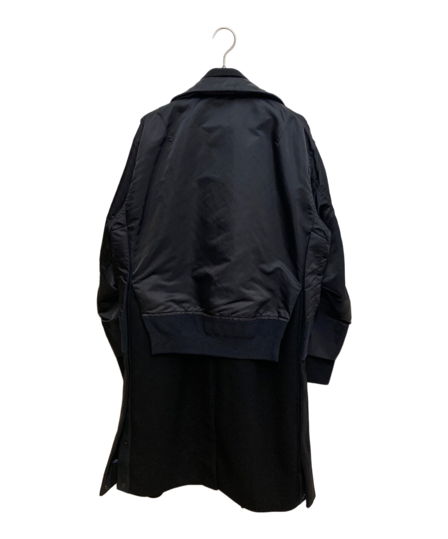 中古・古着通販】sacai (サカイ) Nylon Twill Mix Coat ブラック×オリーブ サイズ:2｜ブランド・古着通販  トレファク公式【TREFAC FASHION】スマホサイト