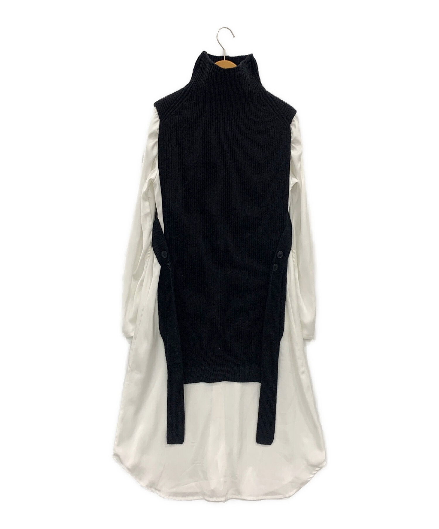 Ameri (アメリ) VEST LAYERED SHIRT DRESS ブラック サイズ:M
