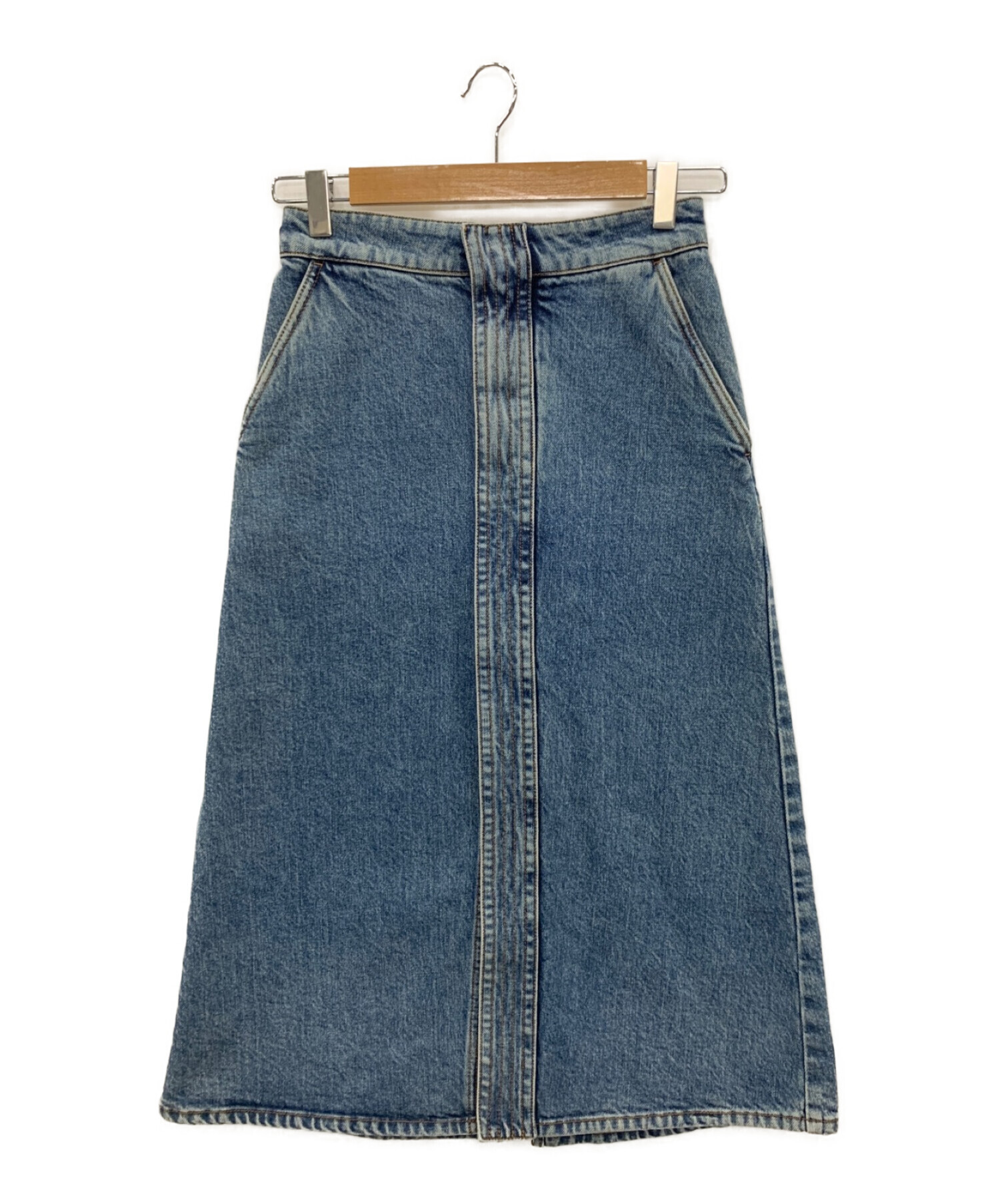 STELLA McCARTNEY (ステラマッカートニー) Vintage-look Denim Skirt インディゴ サイズ:34