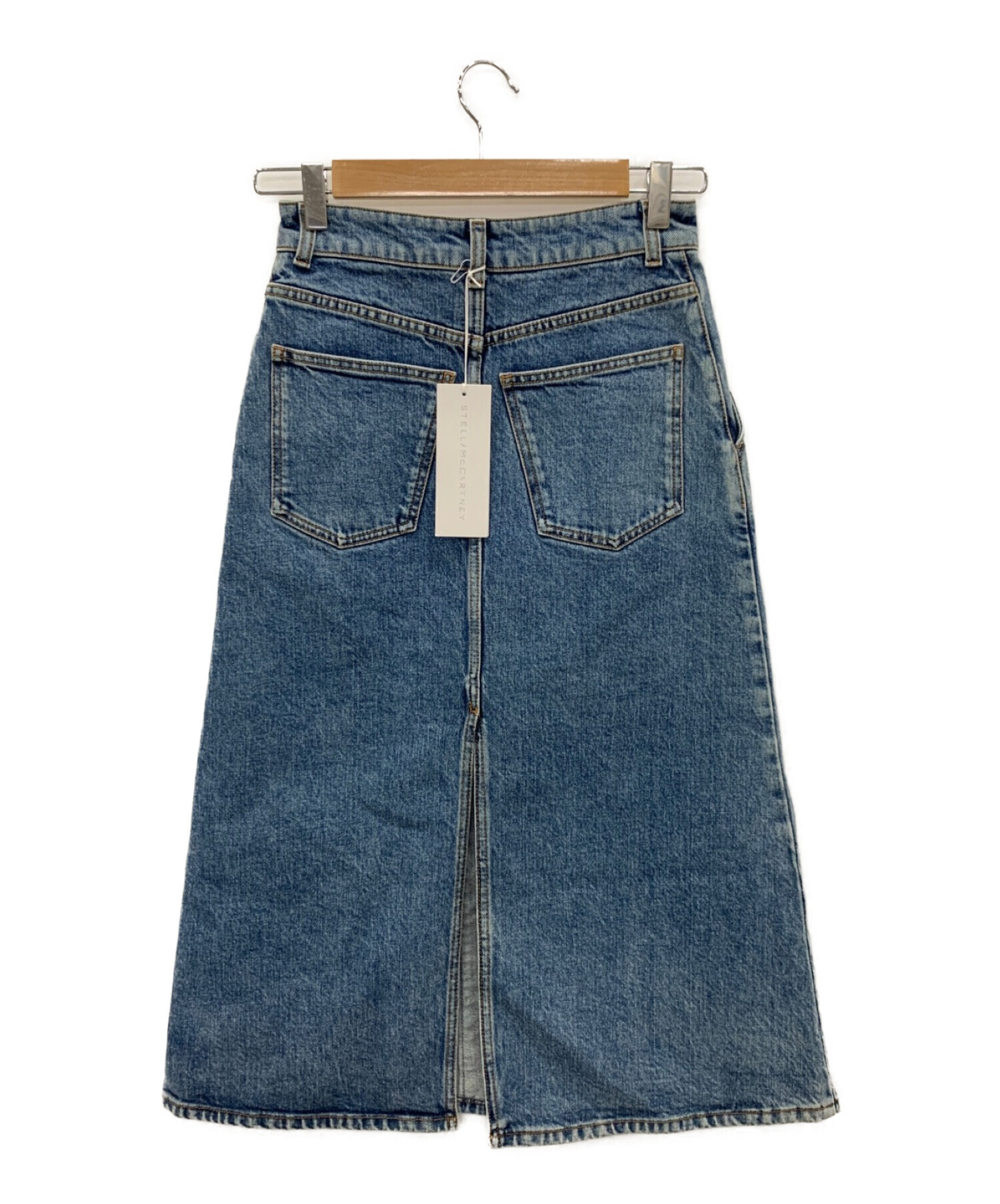 STELLA McCARTNEY (ステラマッカートニー) Vintage-look Denim Skirt インディゴ サイズ:34