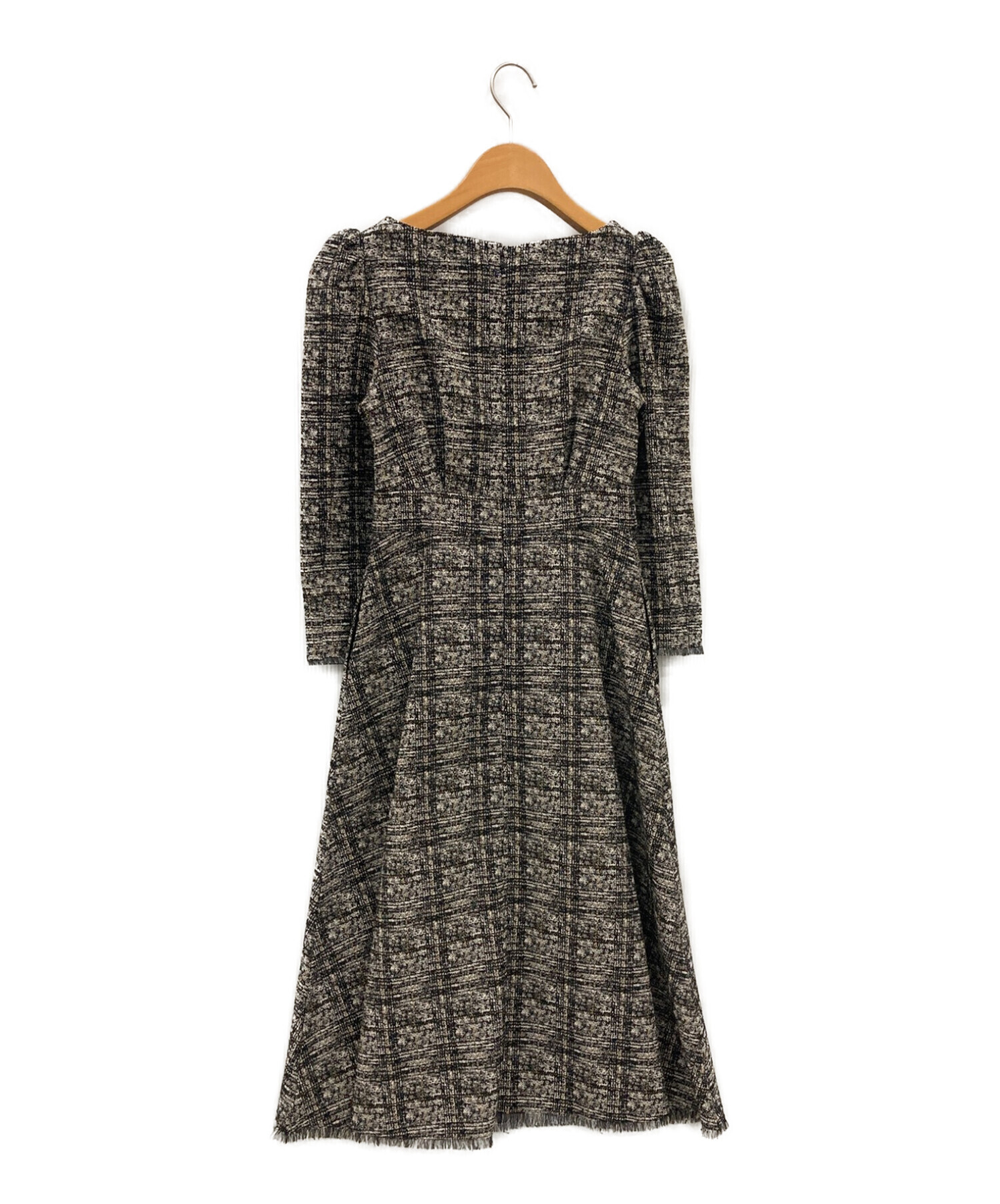 中古・古着通販】HER LIP TO (ハーリップトゥ) Classic Tweed Midi Dress ブラック サイズ:S｜ブランド・古着通販  トレファク公式【TREFAC FASHION】スマホサイト